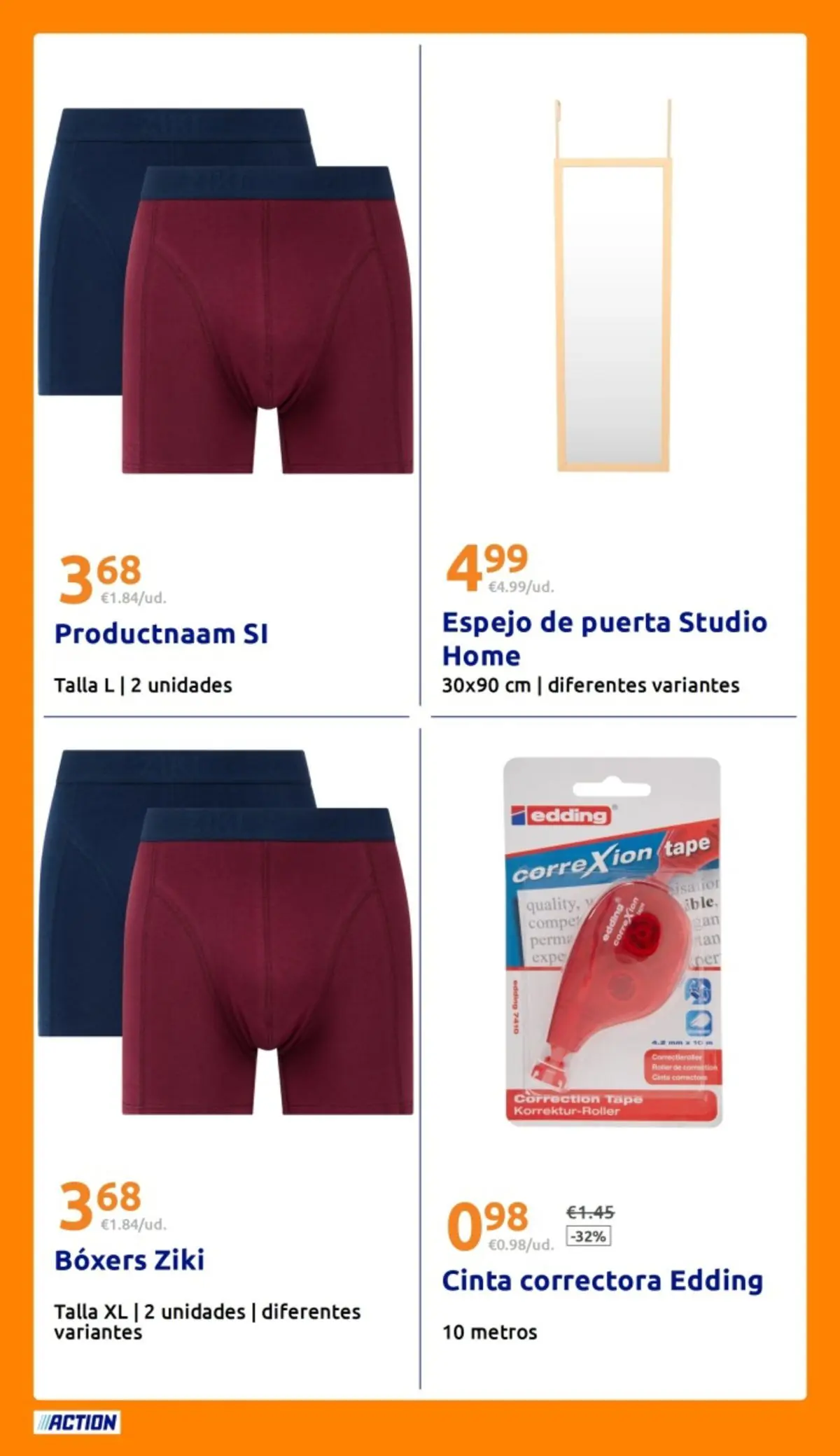 Action folleto 15/04/2026 - 21/04/2026 | Página: 21 | Productos: Boxers, Espejo