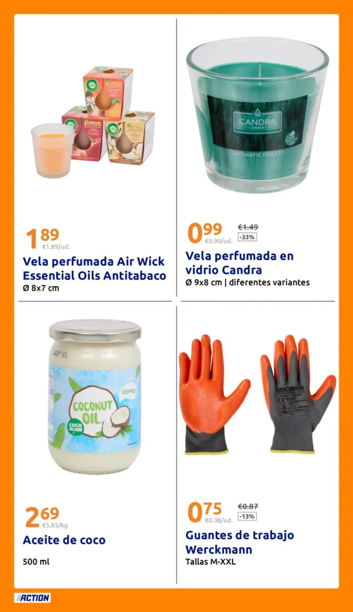 Action folleto 15/04/2026 - 21/04/2026 | Página: 24 | Productos: Τυρόπιτα, Guantes, Vela, Aceite de coco