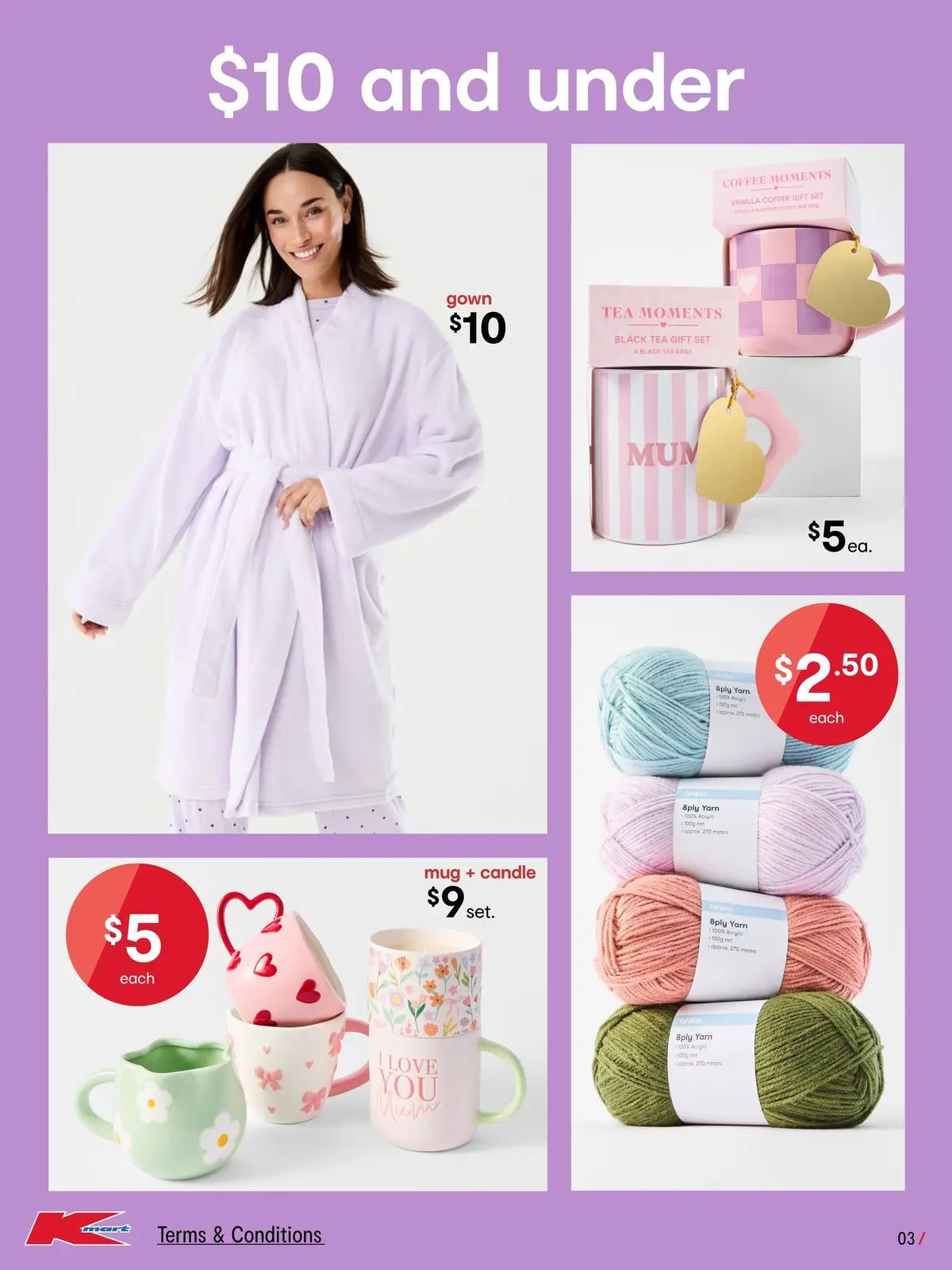 ﻿Kmart catalogue valid from 15/04/2026 > Online Australia | Page: 3 | Products: Gown, Coffee, Tea, Candle