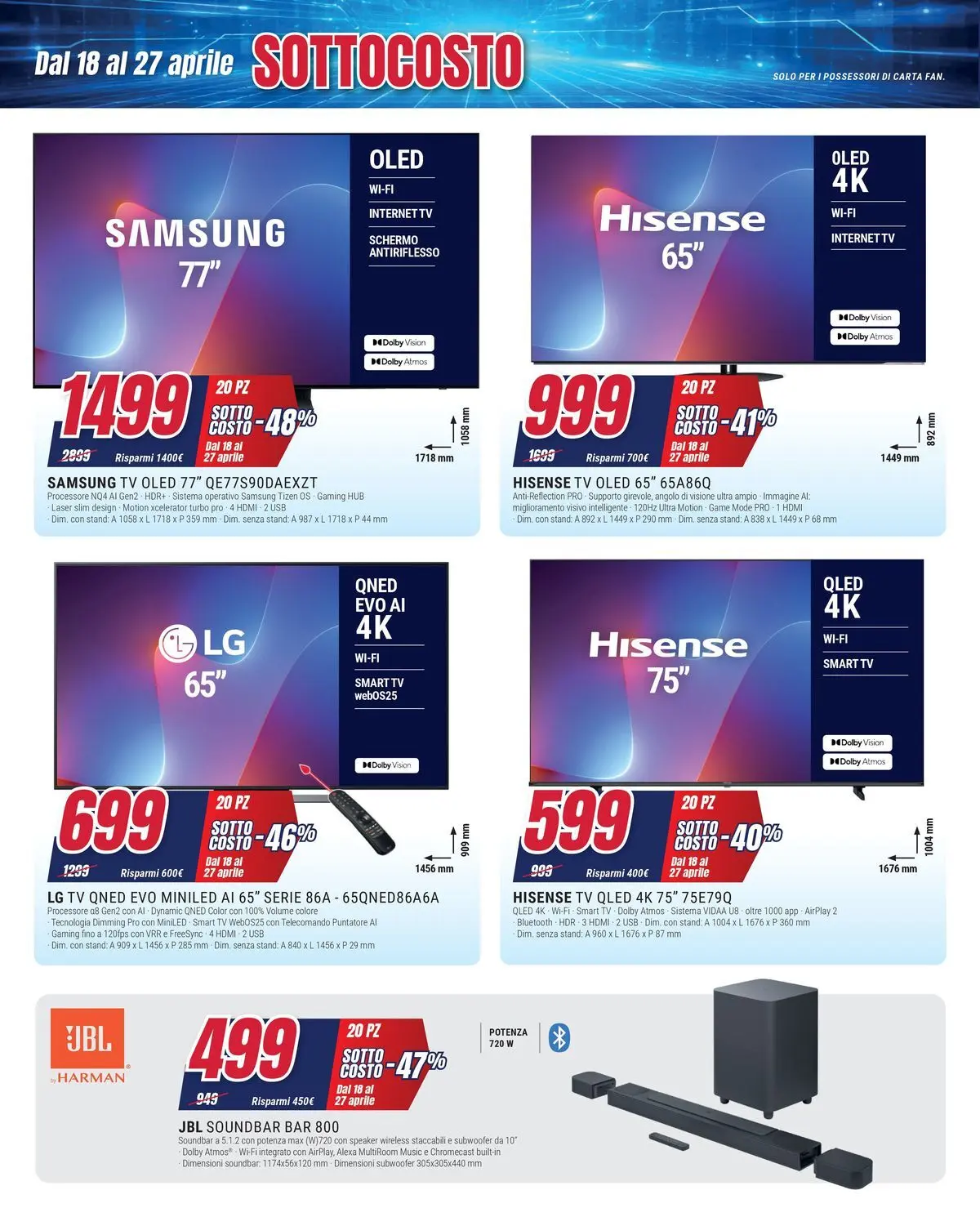 ﻿Trony volantino dal ﻿17/04/2026﻿ > ﻿Anteprima | Pagina: 2 | Prodotti: Schermo, Soundbar, Speaker, Samsung