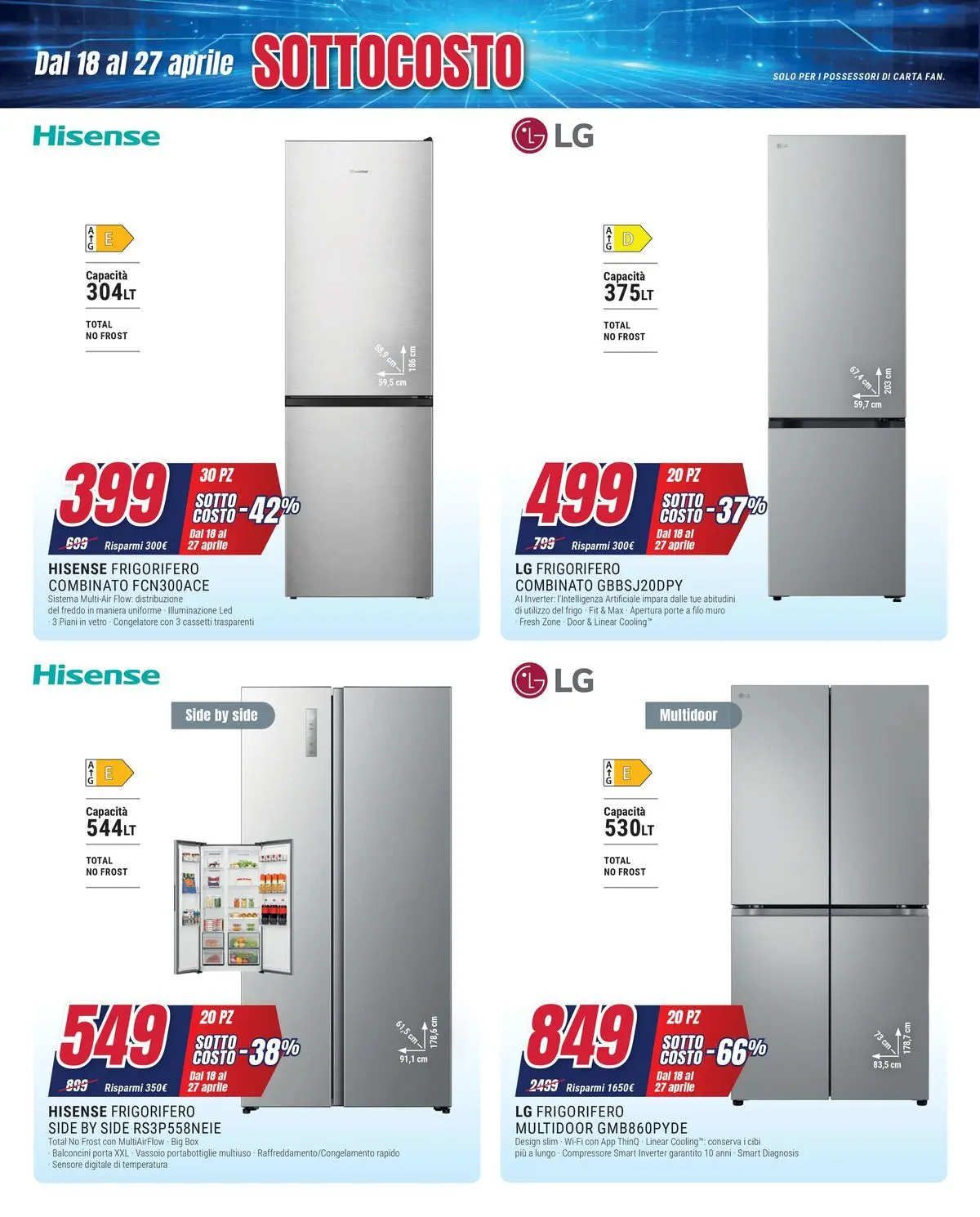 ﻿Trony volantino dal ﻿17/04/2026﻿ > ﻿Anteprima | Pagina: 10 | Prodotti: Compressore, Frigorifero, Congelatore, Vassoio