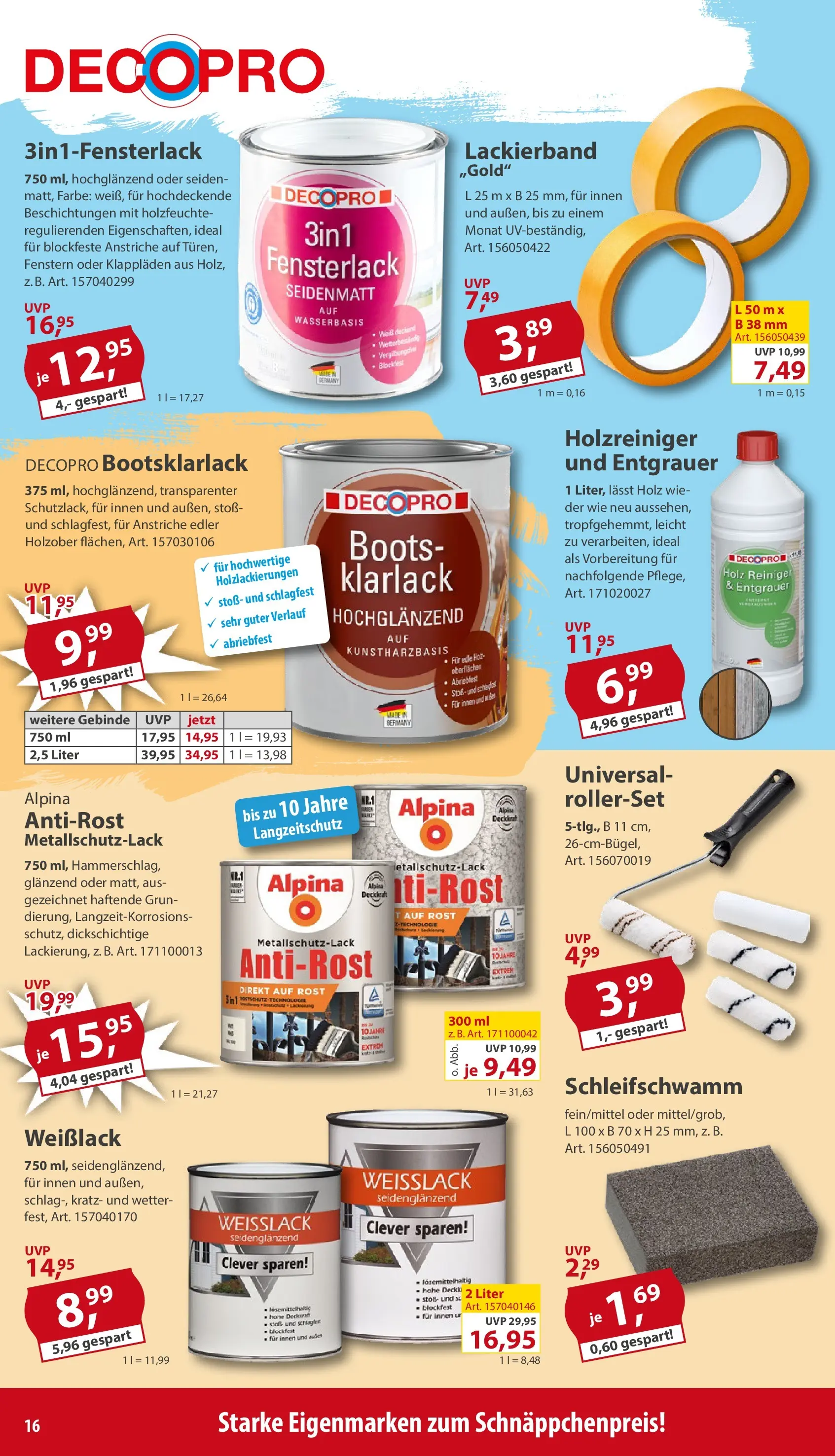 Sonderpreis Baumarkt Aktuelle Angebote (ab 18.04.2026) zum Blättern | Seite: 16