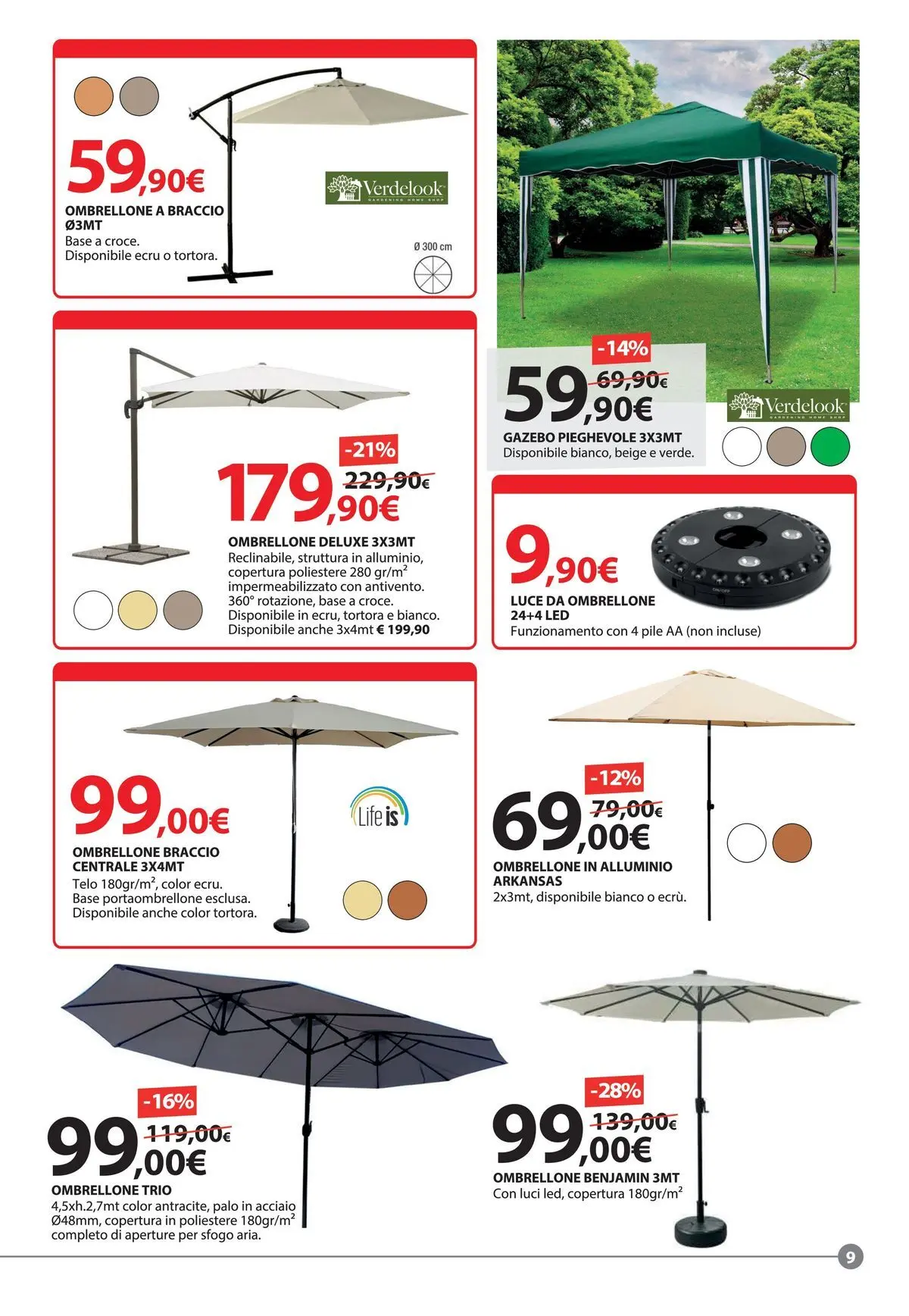 Nuovo Offerte - Festa di Primavera dal 20/04/2026 > offerte anteprima 🛍️ | Pagina: 9 | Prodotti: Pile, Ombrellone, Gazebo, Alluminio