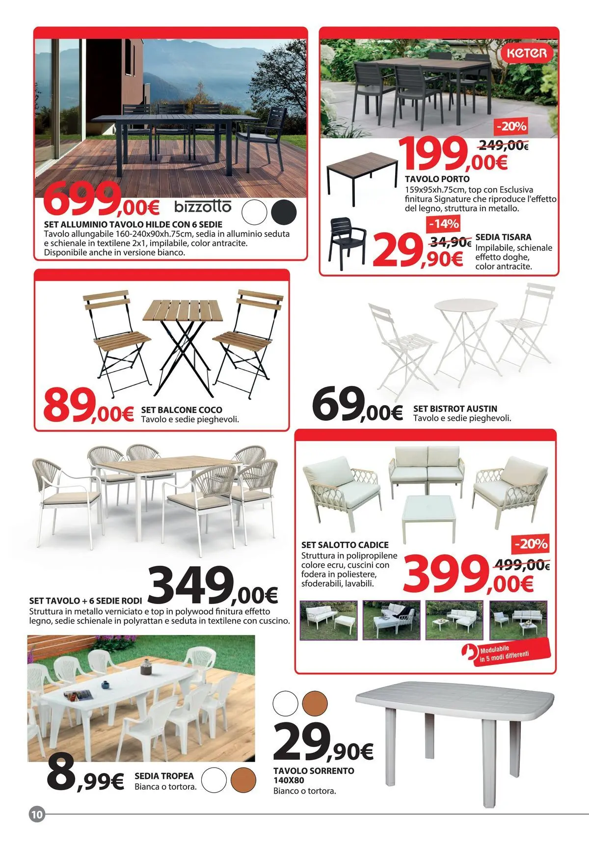Nuovo Offerte - Festa di Primavera dal 20/04/2026 > offerte anteprima 🛍️ | Pagina: 10 | Prodotti: Top, Alluminio, Tavolo, Sedia