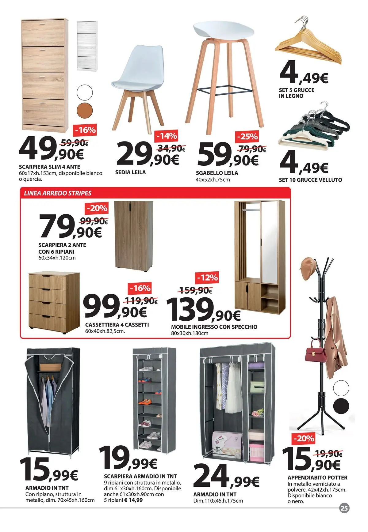 Nuovo Offerte - Festa di Primavera dal 20/04/2026 > offerte anteprima 🛍️ | Pagina: 25 | Prodotti: Mobile, Sgabello, Scarpiera, Grucce