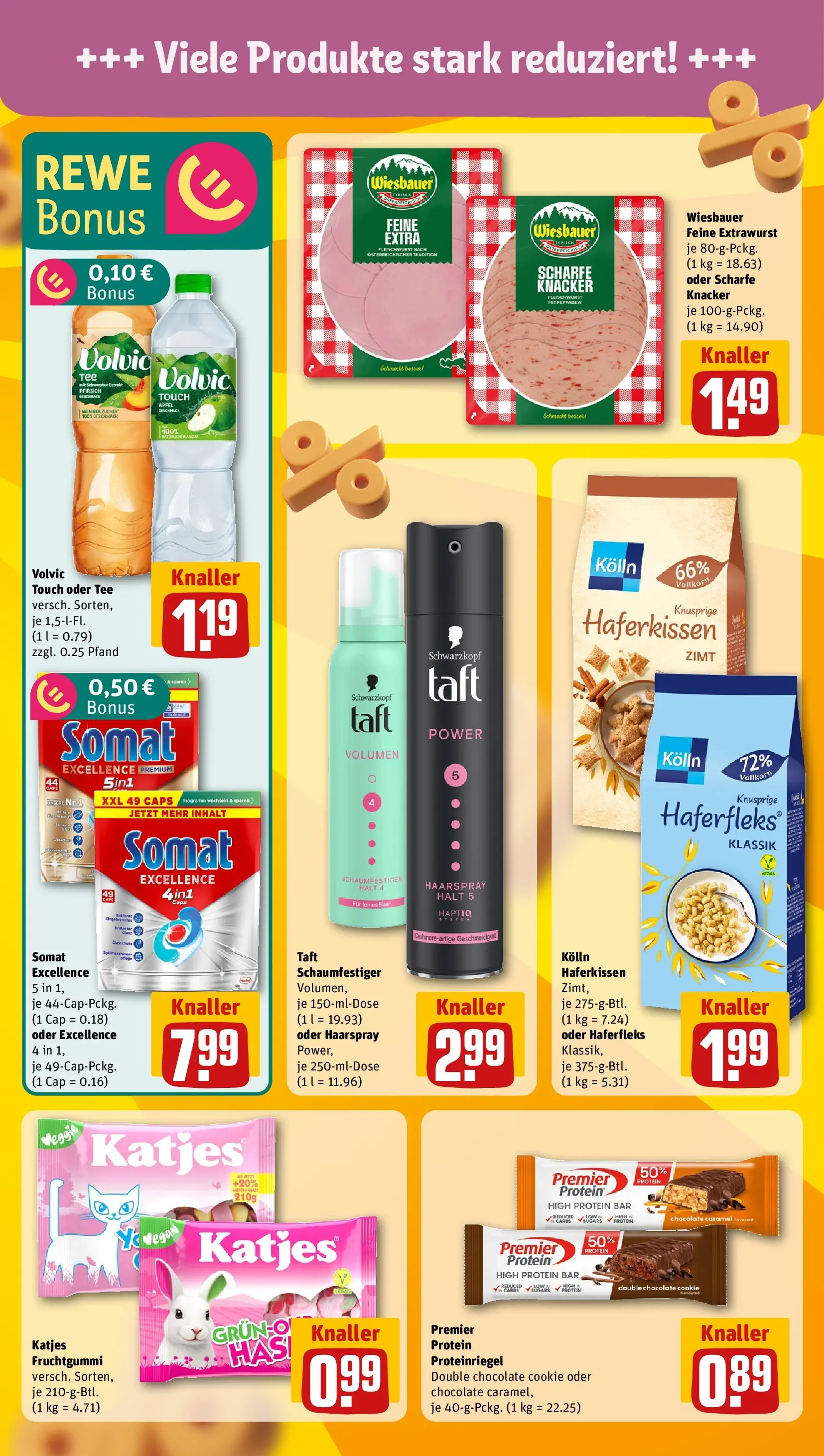 REWE Prospekt ab 20.04.2026 zum Blättern » Angebote | Seite: 7 | Produkte: Katjes, Äpfel, Pfirsich, Volvic