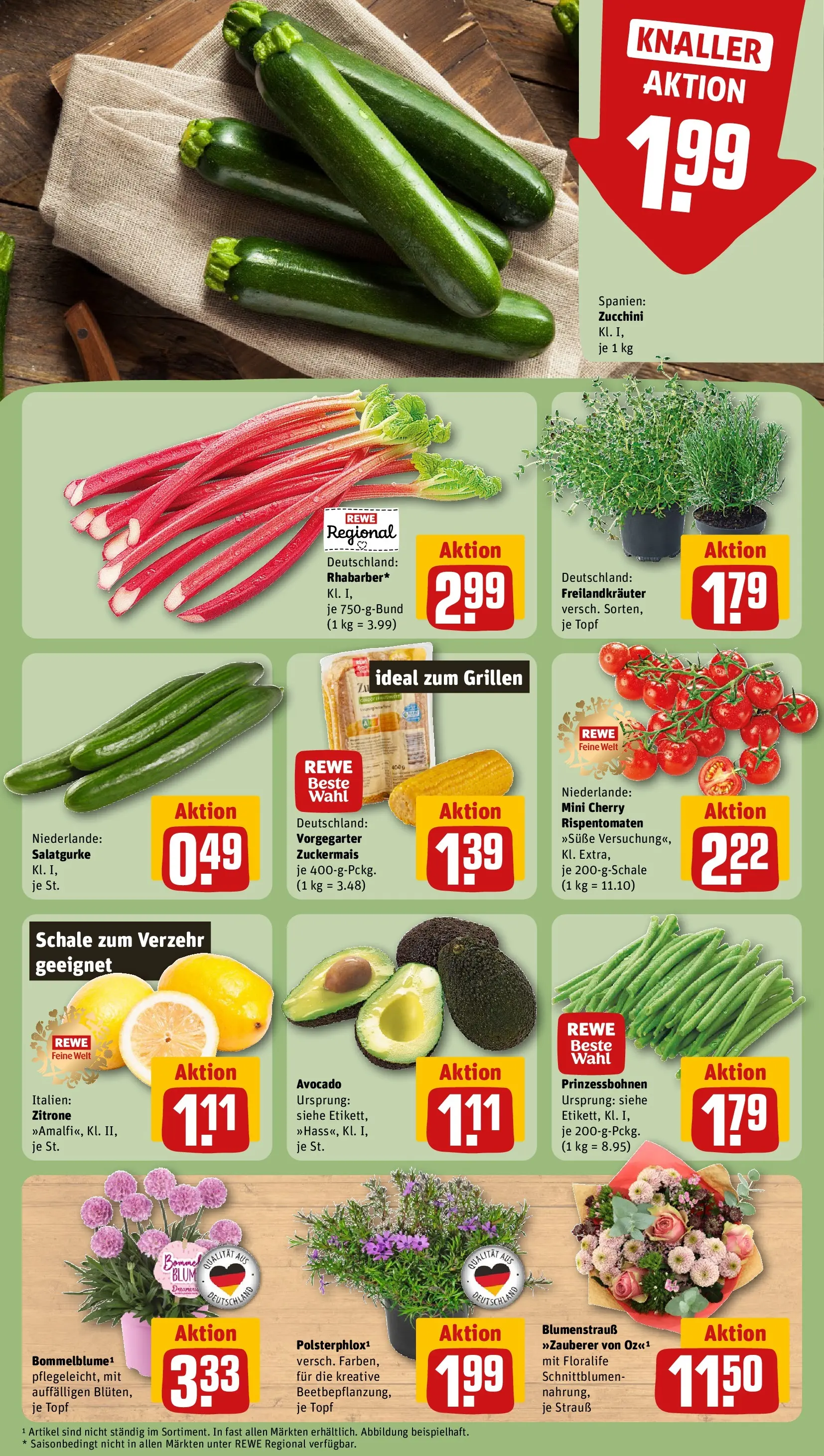 REWE Prospekt ab 20.04.2026 zum Blättern » Angebote | Seite: 9 | Produkte: Avocado, Zitrone, Zucchini