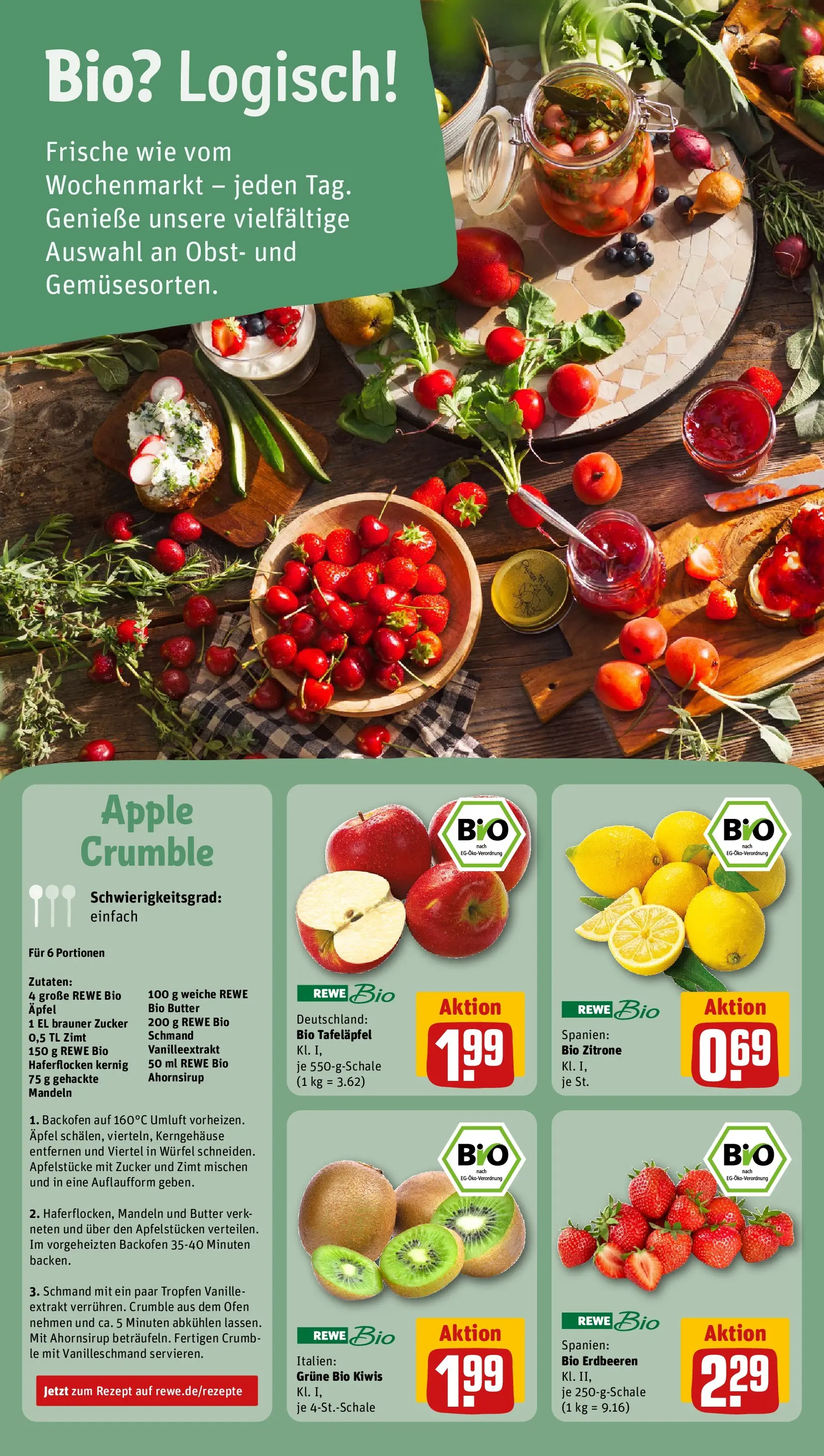 REWE Prospekt ab 20.04.2026 zum Blättern » Angebote | Seite: 16 | Produkte: Äpfel, Mandeln, Obst, Kiwi