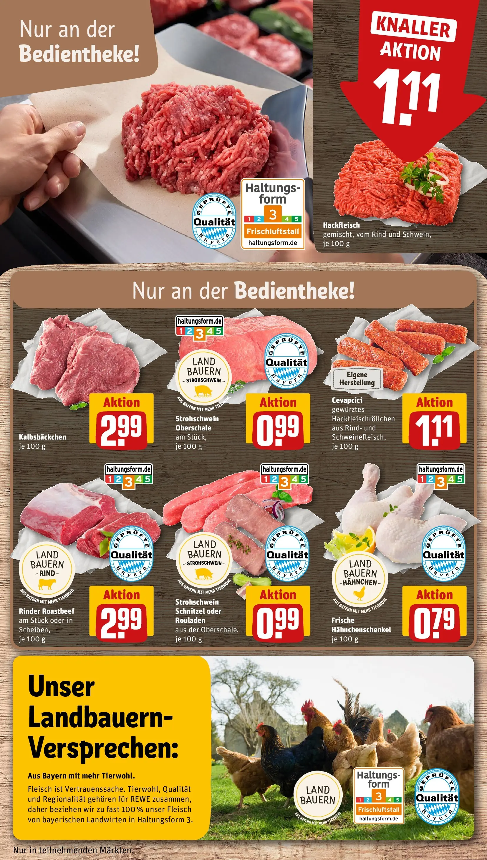 REWE Prospekt ab 20.04.2026 zum Blättern » Angebote | Seite: 16 | Produkte: Schnitzel, Roastbeef, Fleisch, Hackfleisch