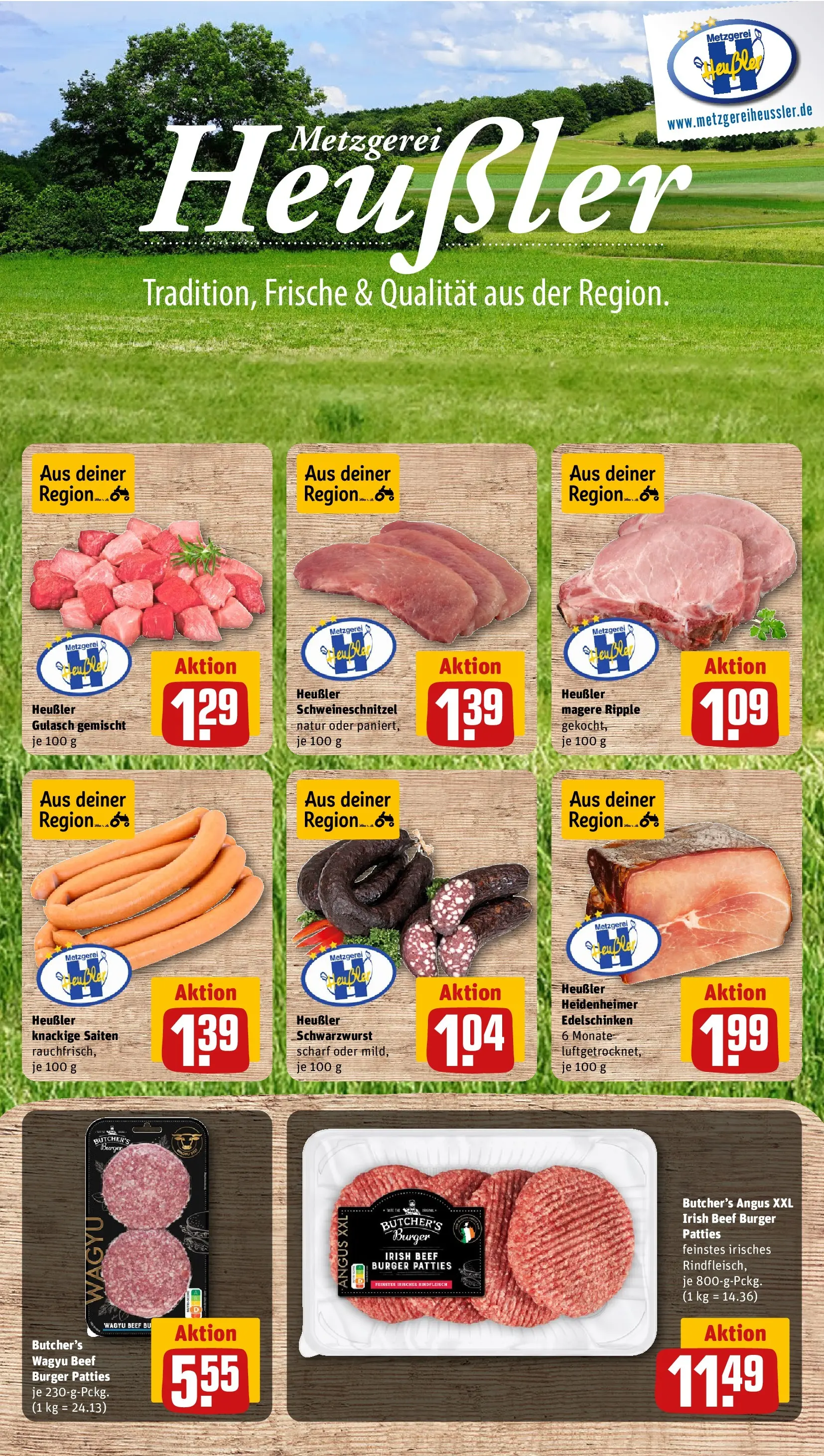 REWE Prospekt ab 20.04.2026 zum Blättern » Angebote | Seite: 12 | Produkte: Burger, Pudding, Gulasch