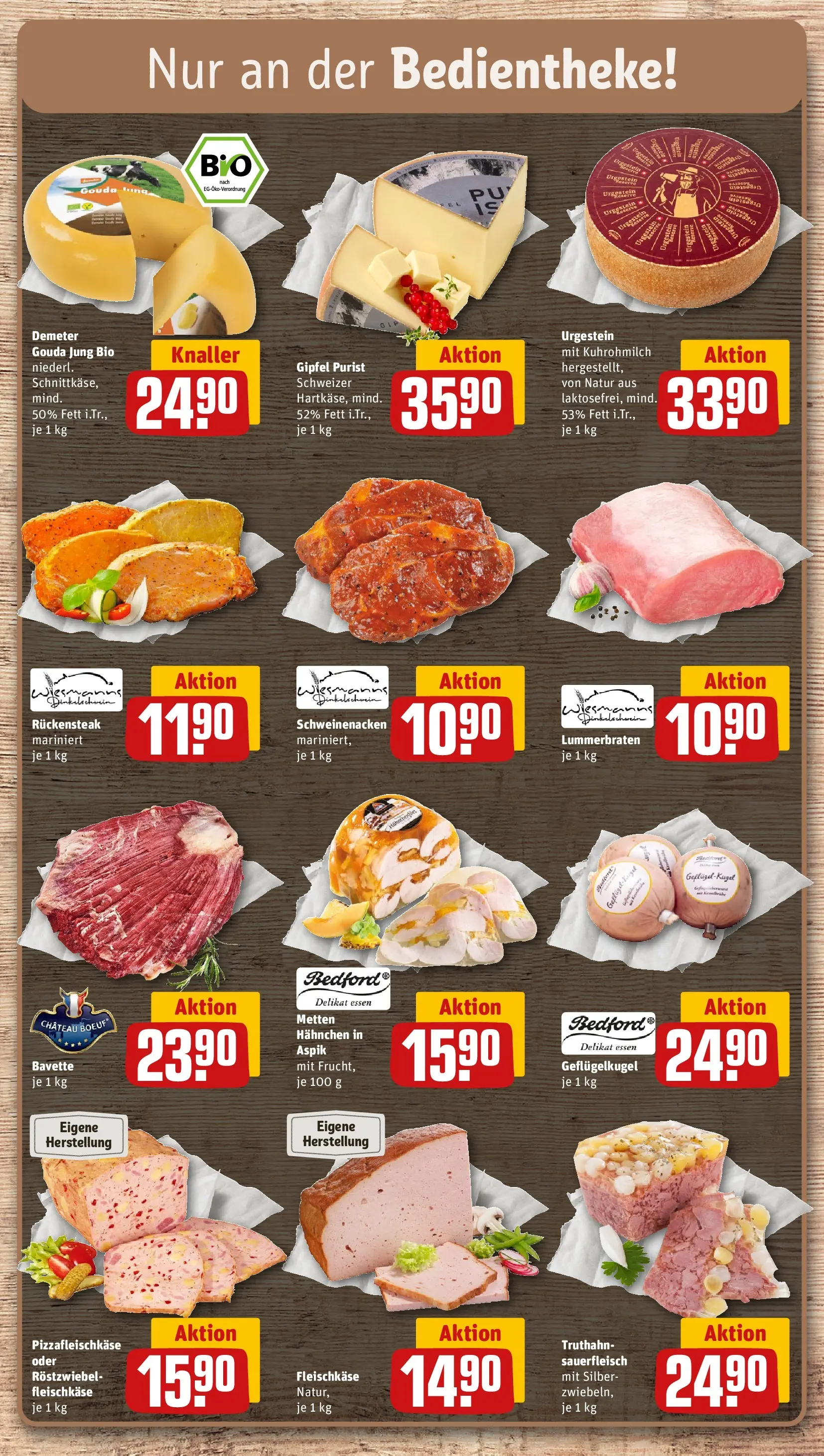 REWE Prospekt ab 20.04.2026 zum Blättern » Angebote | Seite: 12 | Produkte: Hahnchen, Gouda, Schweinenacken, Steak