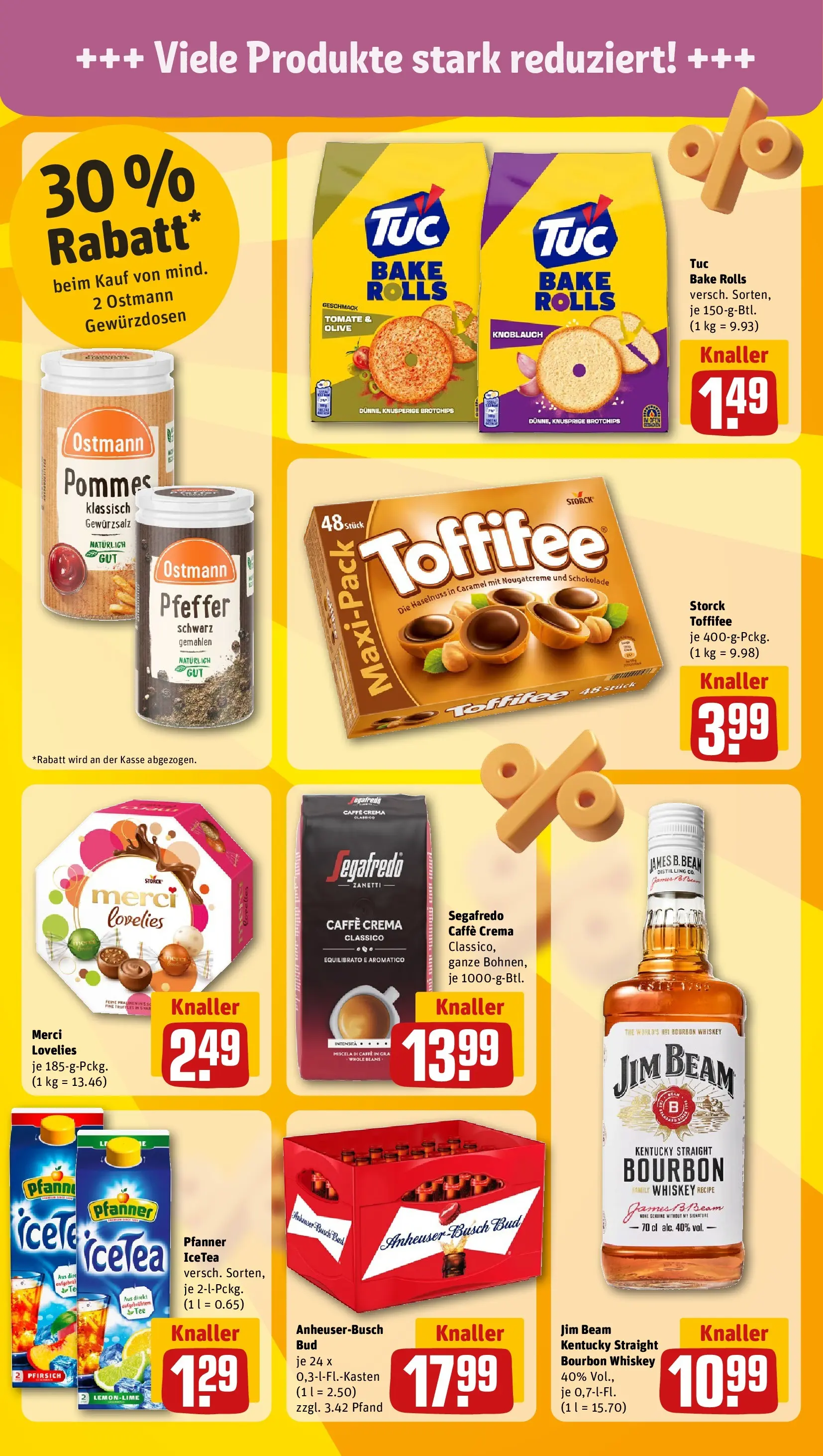 REWE Prospekt ab 20.04.2026 zum Blättern » Angebote | Seite: 5 | Produkte: Jim beam, Pommes, Toffifee, Whiskey