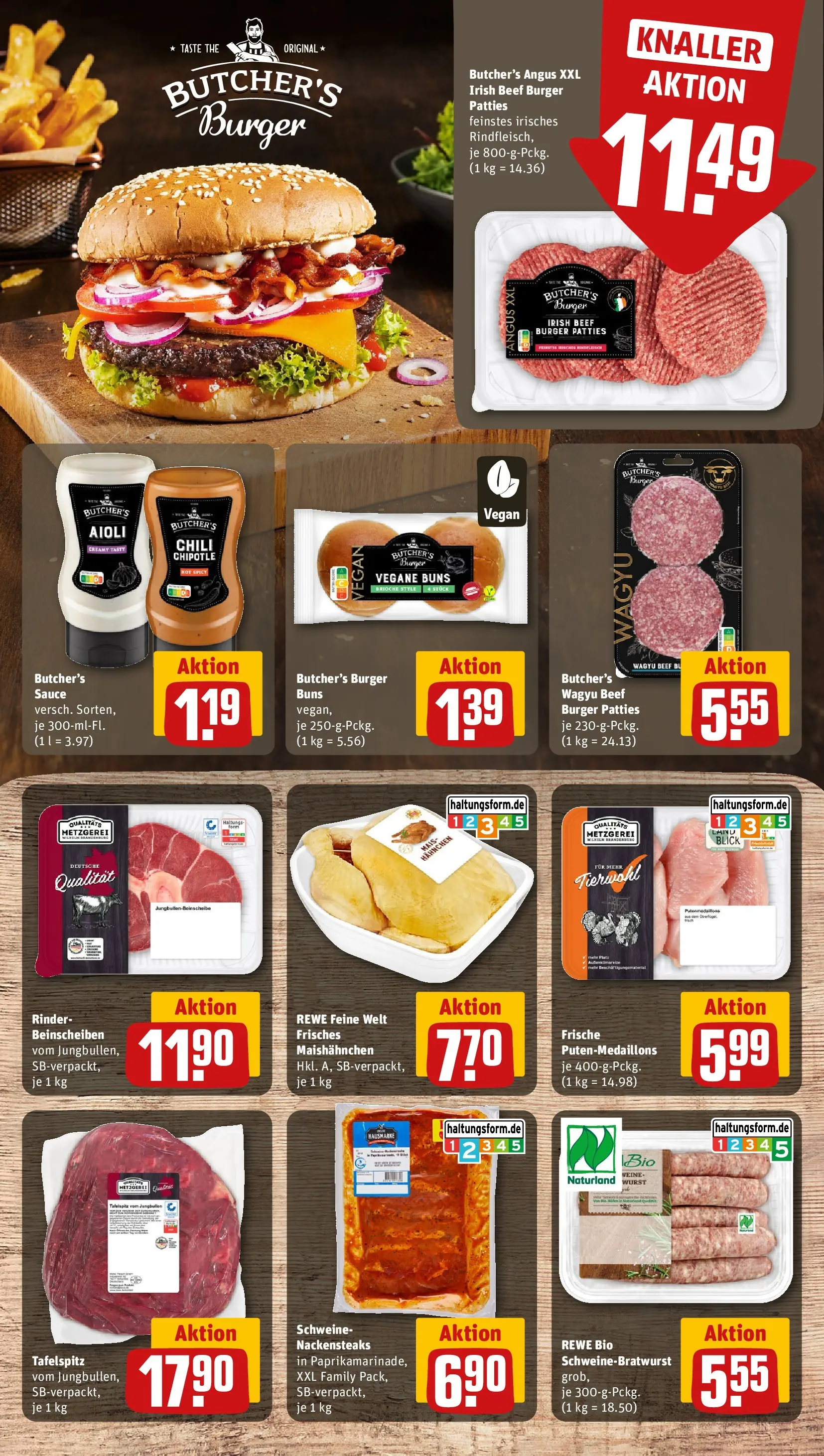 REWE Prospekt ab 20.04.2026 zum Blättern » Angebote | Seite: 12 | Produkte: Nackensteaks, Hahnchen, Wurst, Chili