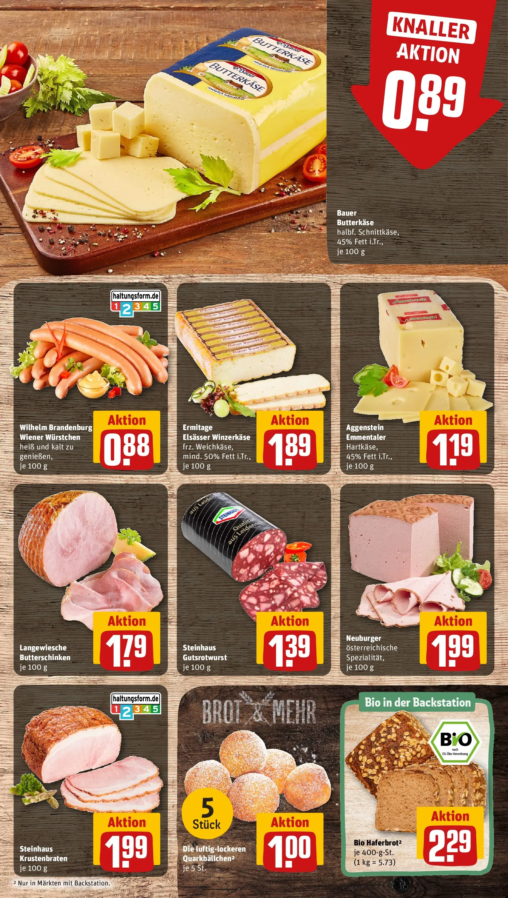 REWE Prospekt ab 20.04.2026 zum Blättern » Angebote | Seite: 13 | Produkte: Wiener wurstchen, Quark, Krustenbraten, Brot