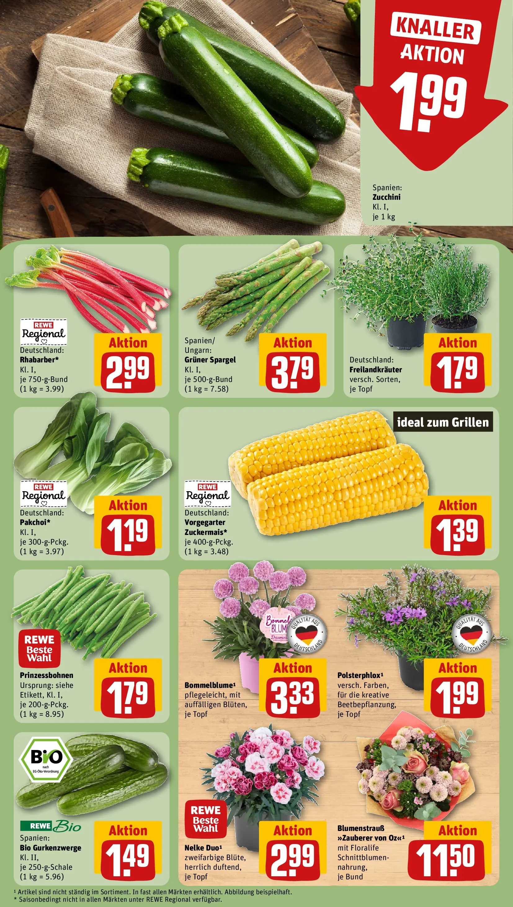 REWE Prospekt ab 20.04.2026 zum Blättern » Angebote | Seite: 11 | Produkte: Spargel, Zucchini