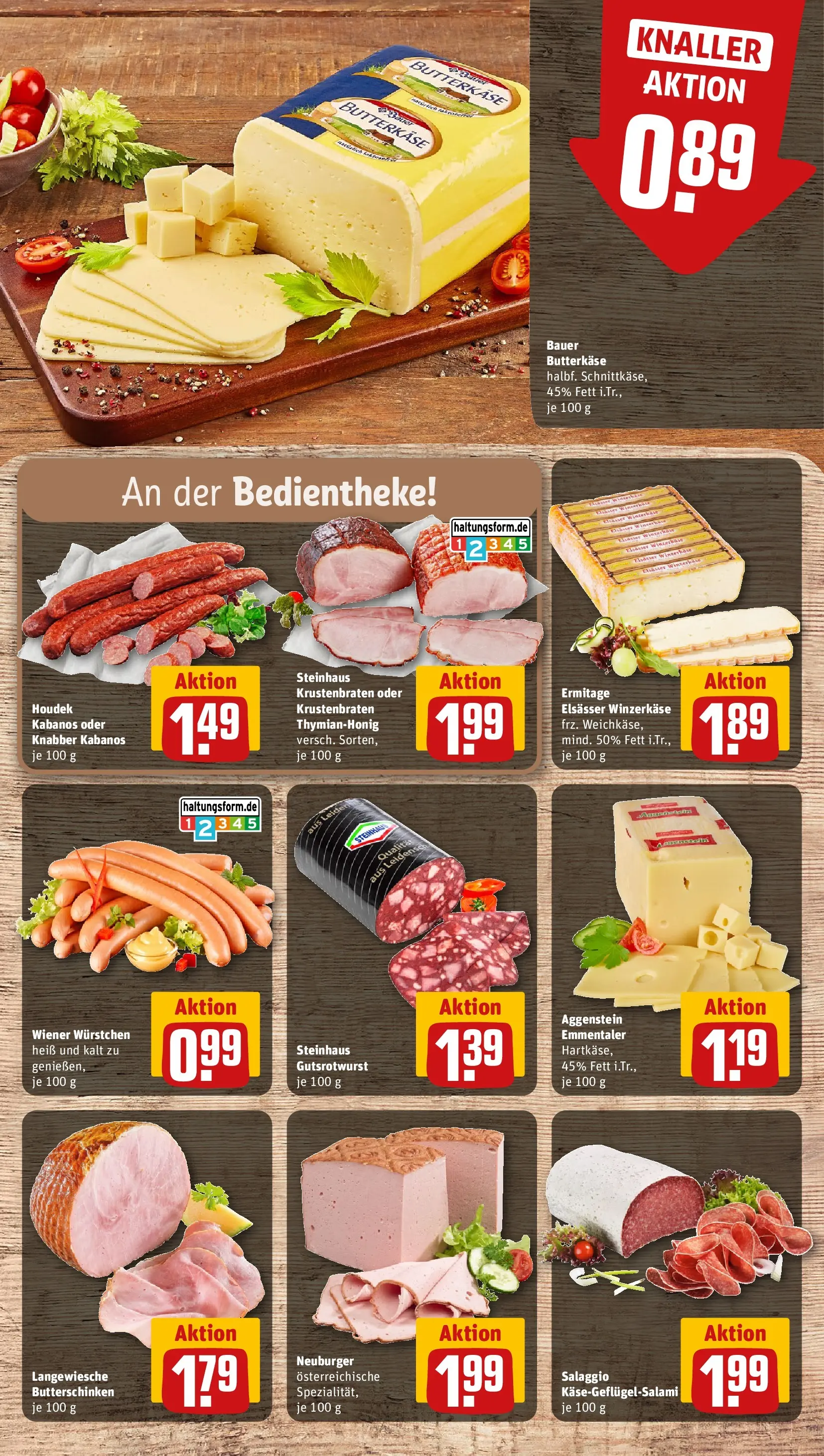 REWE Prospekt ab 20.04.2026 zum Blättern » Angebote | Seite: 13 | Produkte: Wiener wurstchen, Krustenbraten, Salami