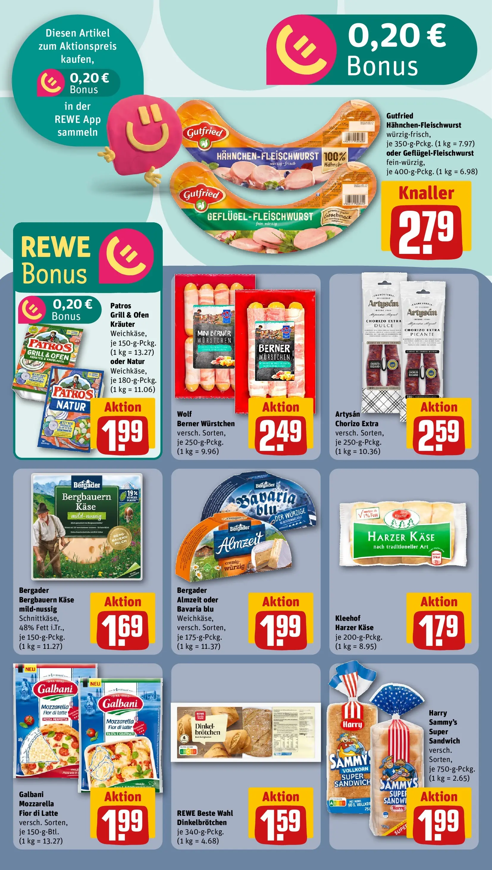 REWE Prospekt ab 20.04.2026 zum Blättern » Angebote | Seite: 14 | Produkte: Patros, Knoblauch, Pasta, Pizza