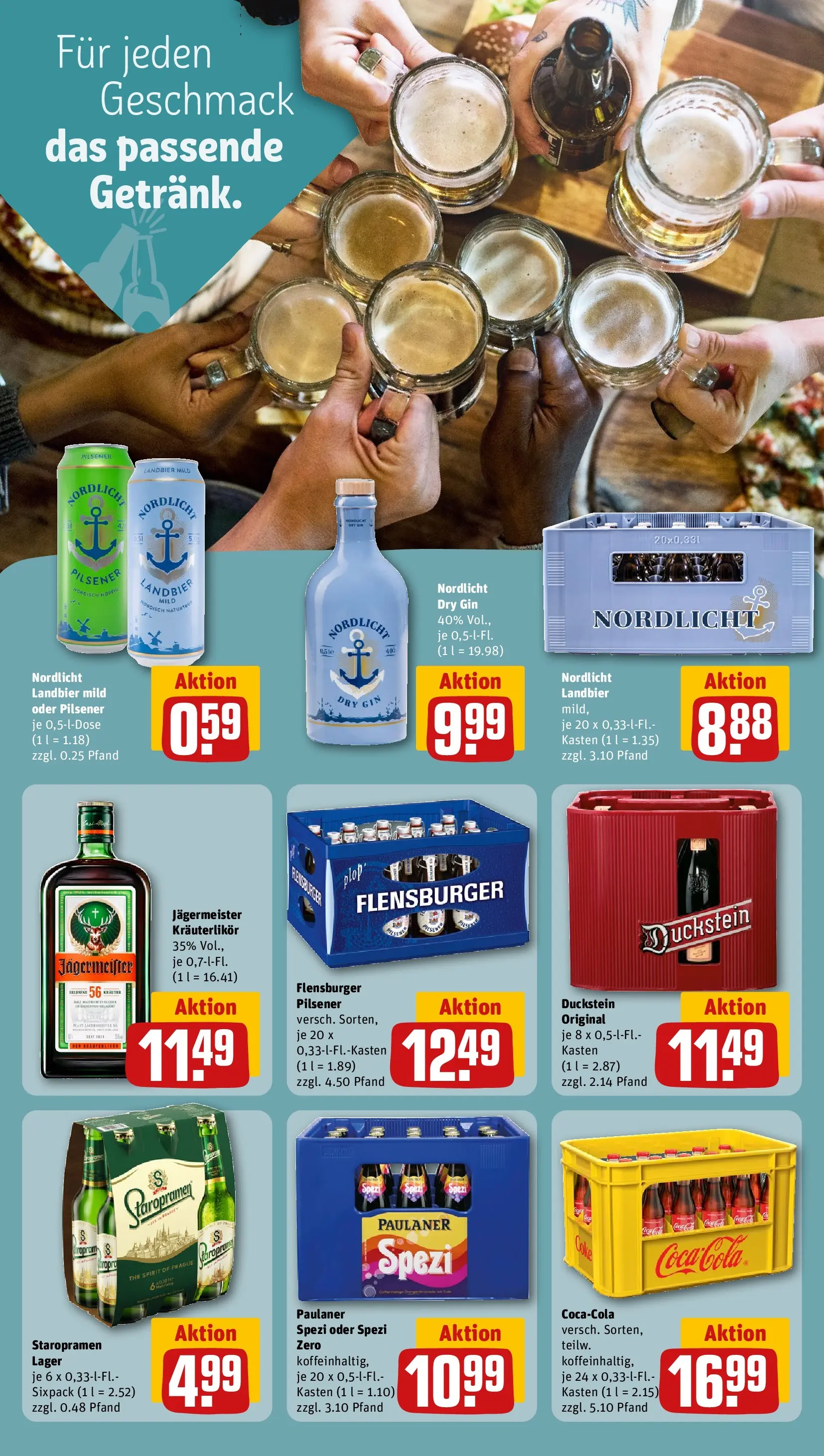 REWE Prospekt ab 20.04.2026 zum Blättern » Angebote | Seite: 19 | Produkte: Cola, Paulaner spezi, Flensburger, Paulaner