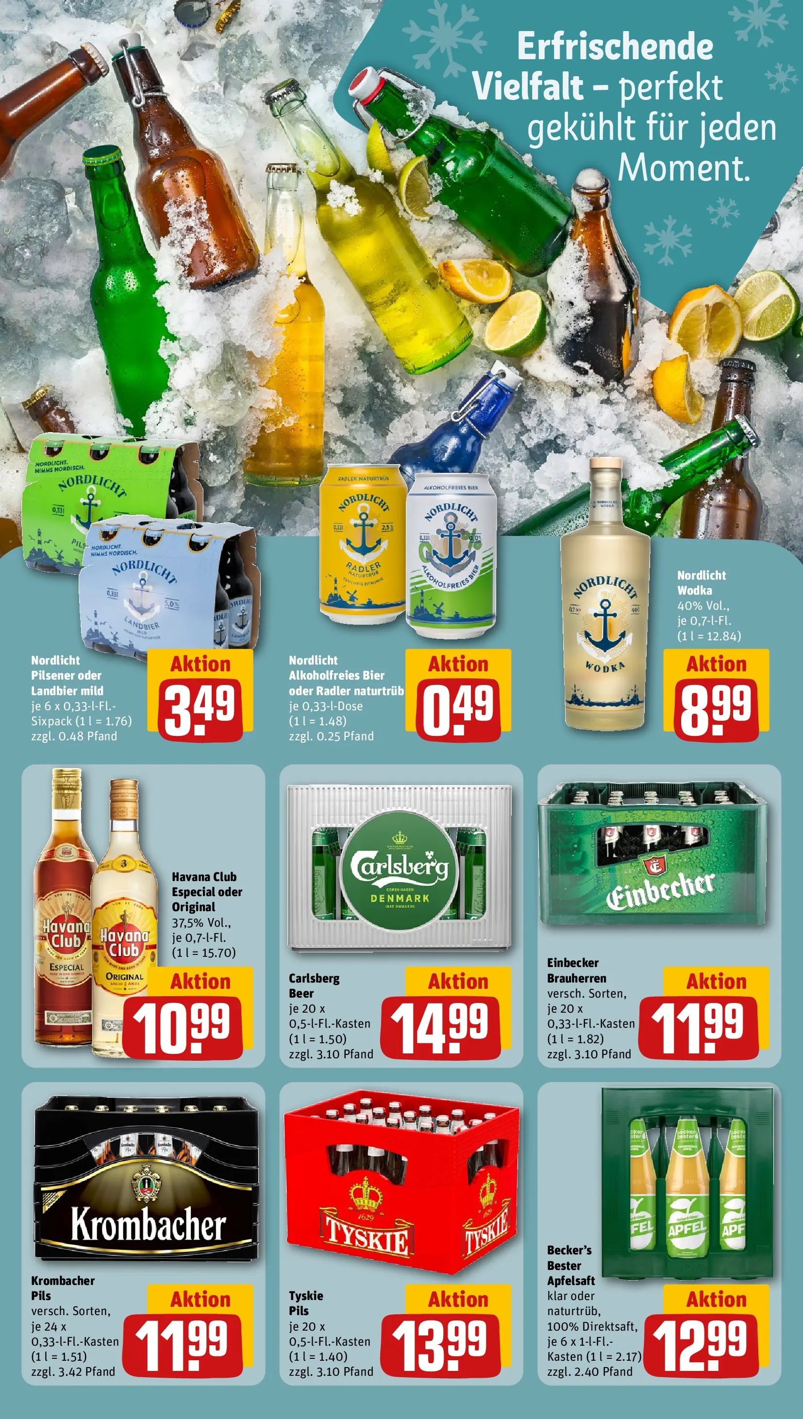 REWE Prospekt ab 20.04.2026 zum Blättern » Angebote | Seite: 18 | Produkte: Carlsberg, Äpfel, Radler, Wodka