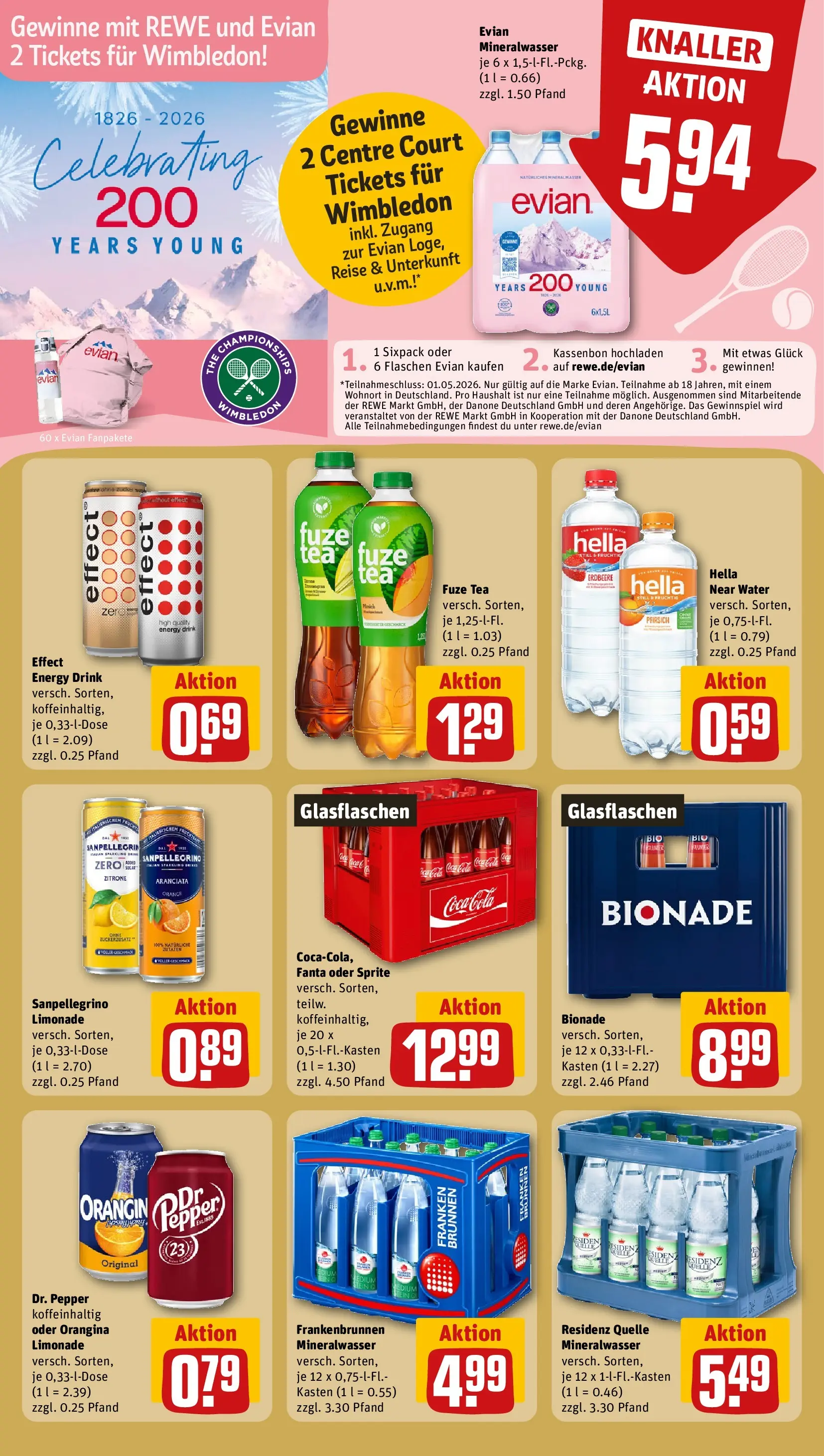 REWE Prospekt ab 20.04.2026 zum Blättern » Angebote | Seite: 20 | Produkte: Fanta, Limonade, Hella, Pfirsich