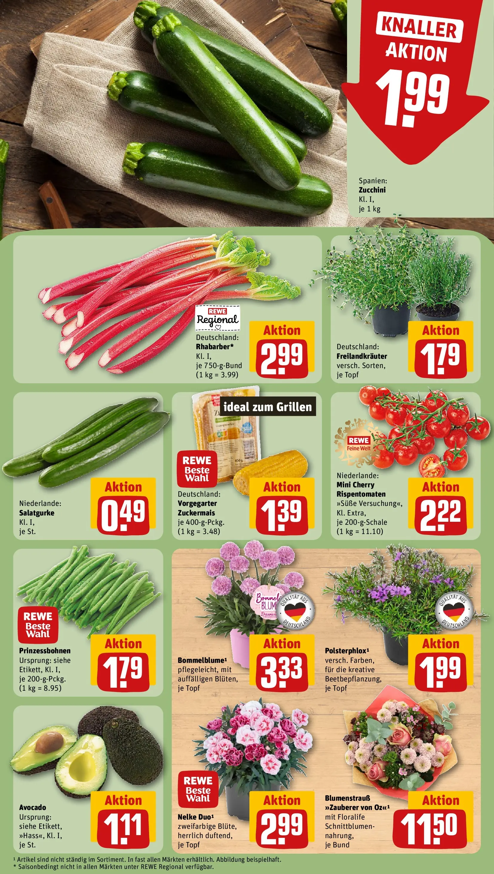REWE Prospekt ab 20.04.2026 zum Blättern » Angebote | Seite: 15 | Produkte: Avocado, Zucchini