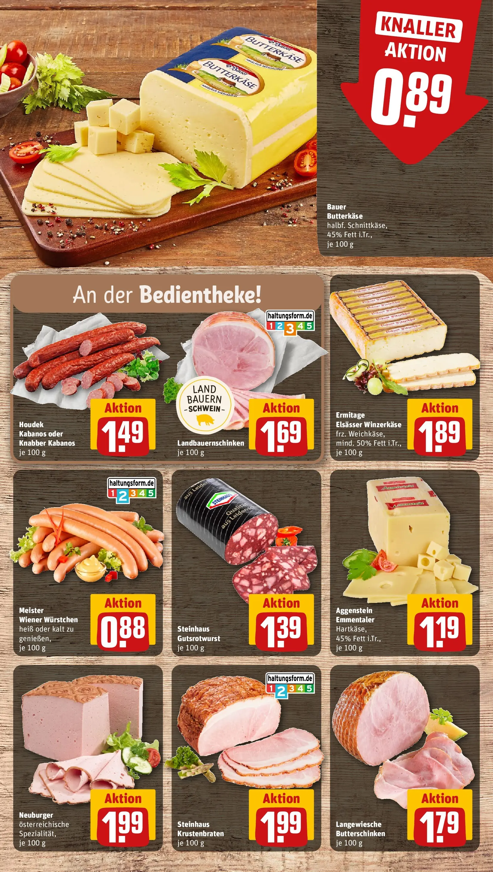 REWE Prospekt ab 20.04.2026 zum Blättern » Angebote | Seite: 19 | Produkte: Wiener wurstchen, Krustenbraten