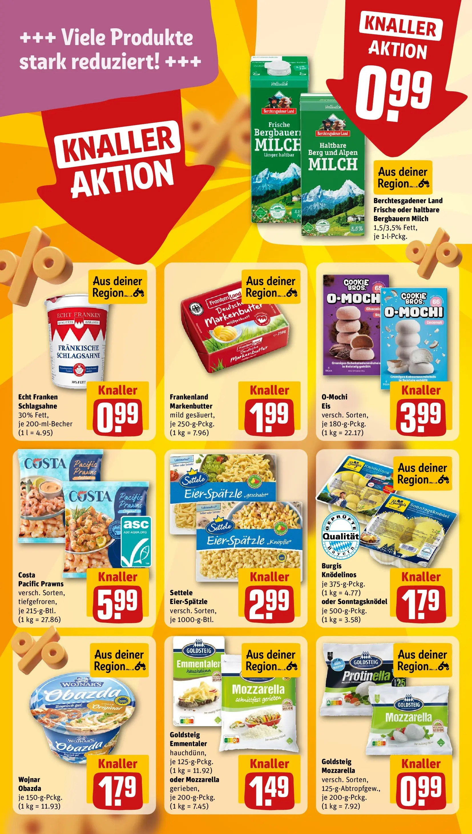 REWE Prospekt ab 20.04.2026 zum Blättern » Angebote | Seite: 11 | Produkte: Schlagsahne, Butter, Mozzarella, Eis
