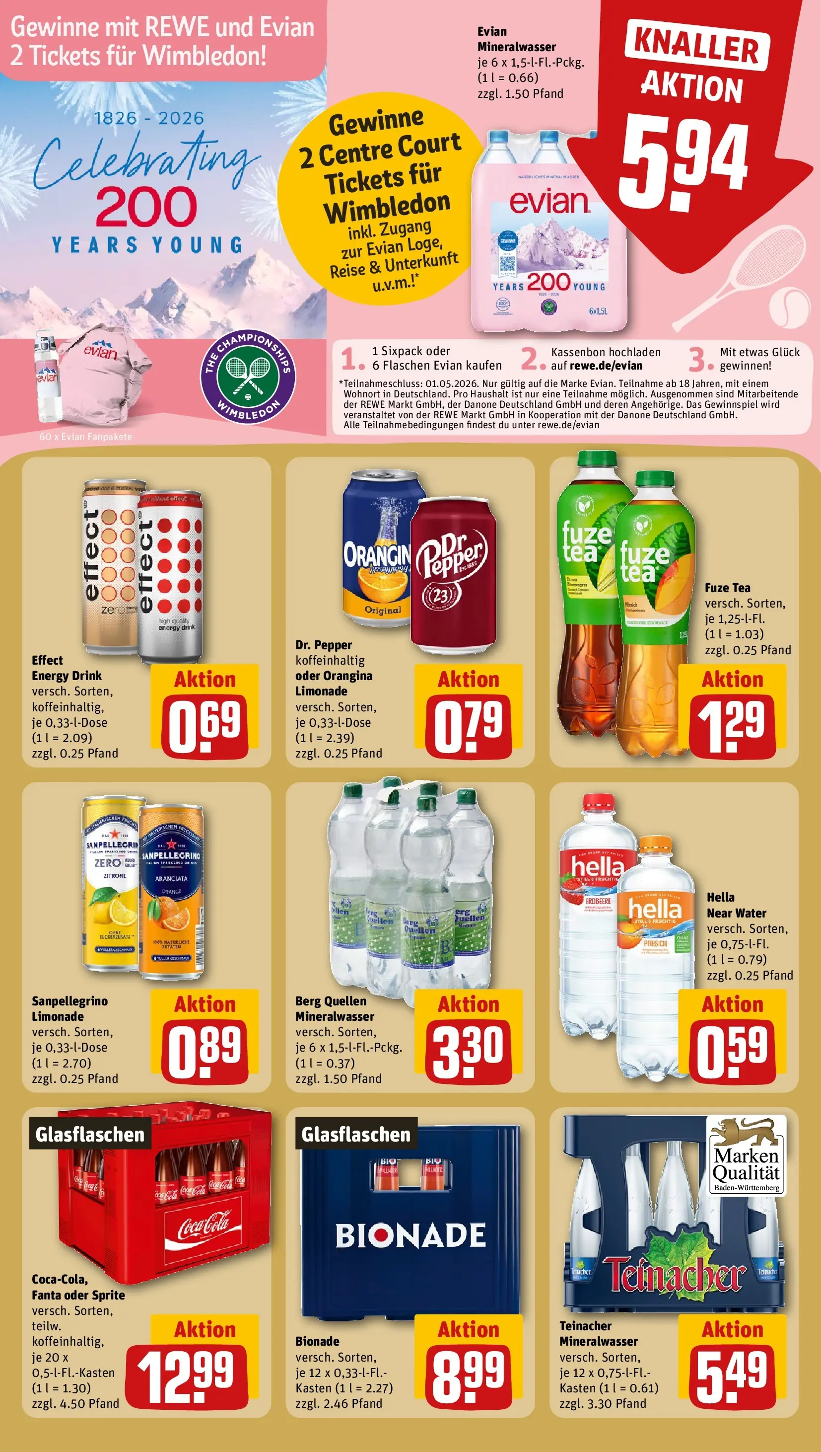 REWE Prospekt ab 20.04.2026 zum Blättern » Angebote | Seite: 26 | Produkte: Limonade, Bionade, Hella, Pfirsich