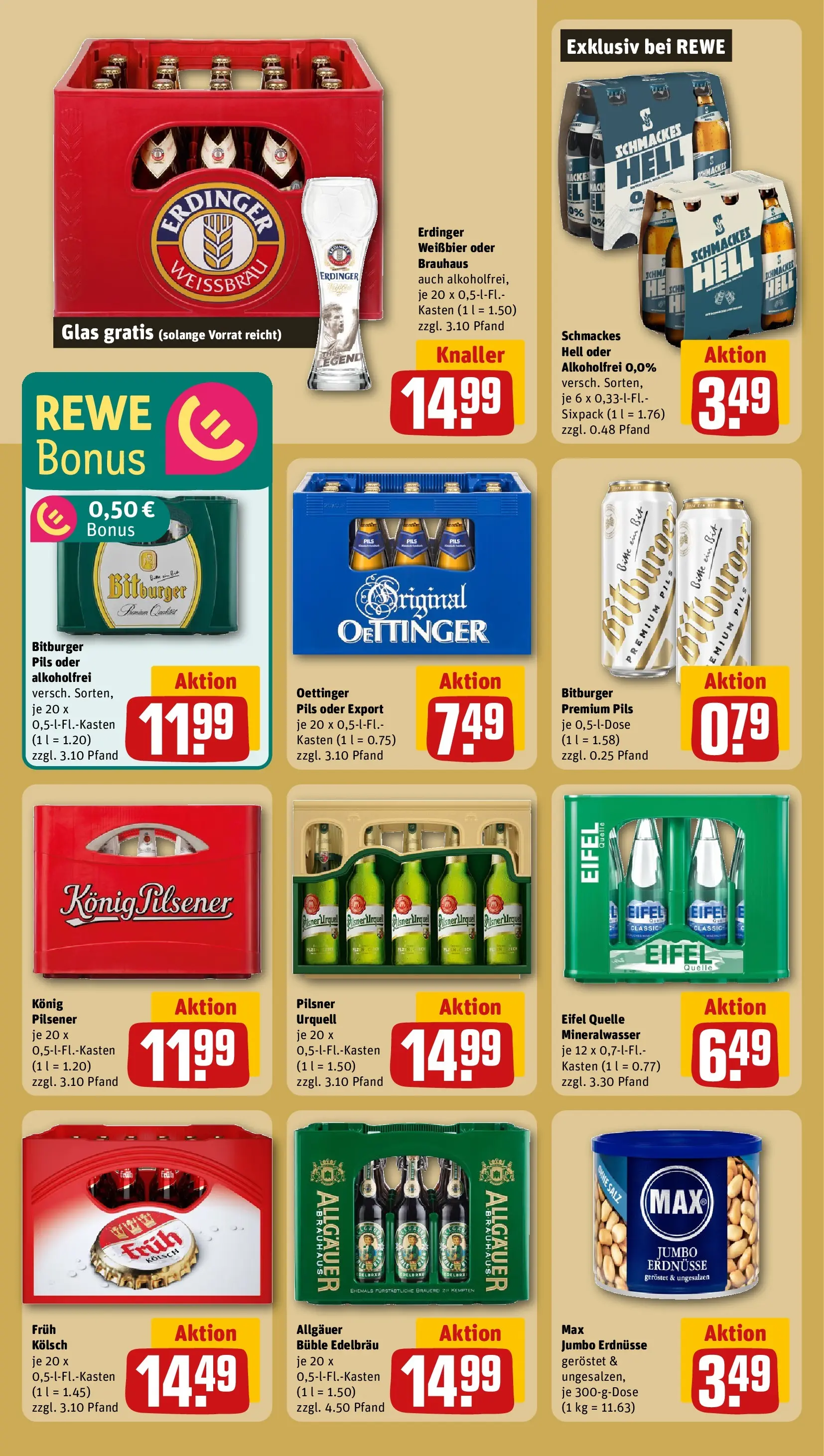 REWE Prospekt ab 20.04.2026 zum Blättern » Angebote | Seite: 21 | Produkte: Bitburger, Pils, Oettinger, Salz