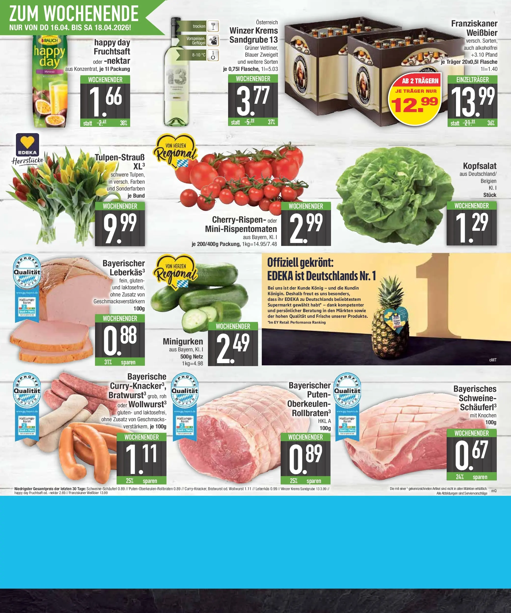 E center Prospekt Piding  (ab 13.04.2026) » Angebote Online | Seite: 20 | Produkte: Franziskaner, Weißbier, Bratwurst, Fruchtsaft