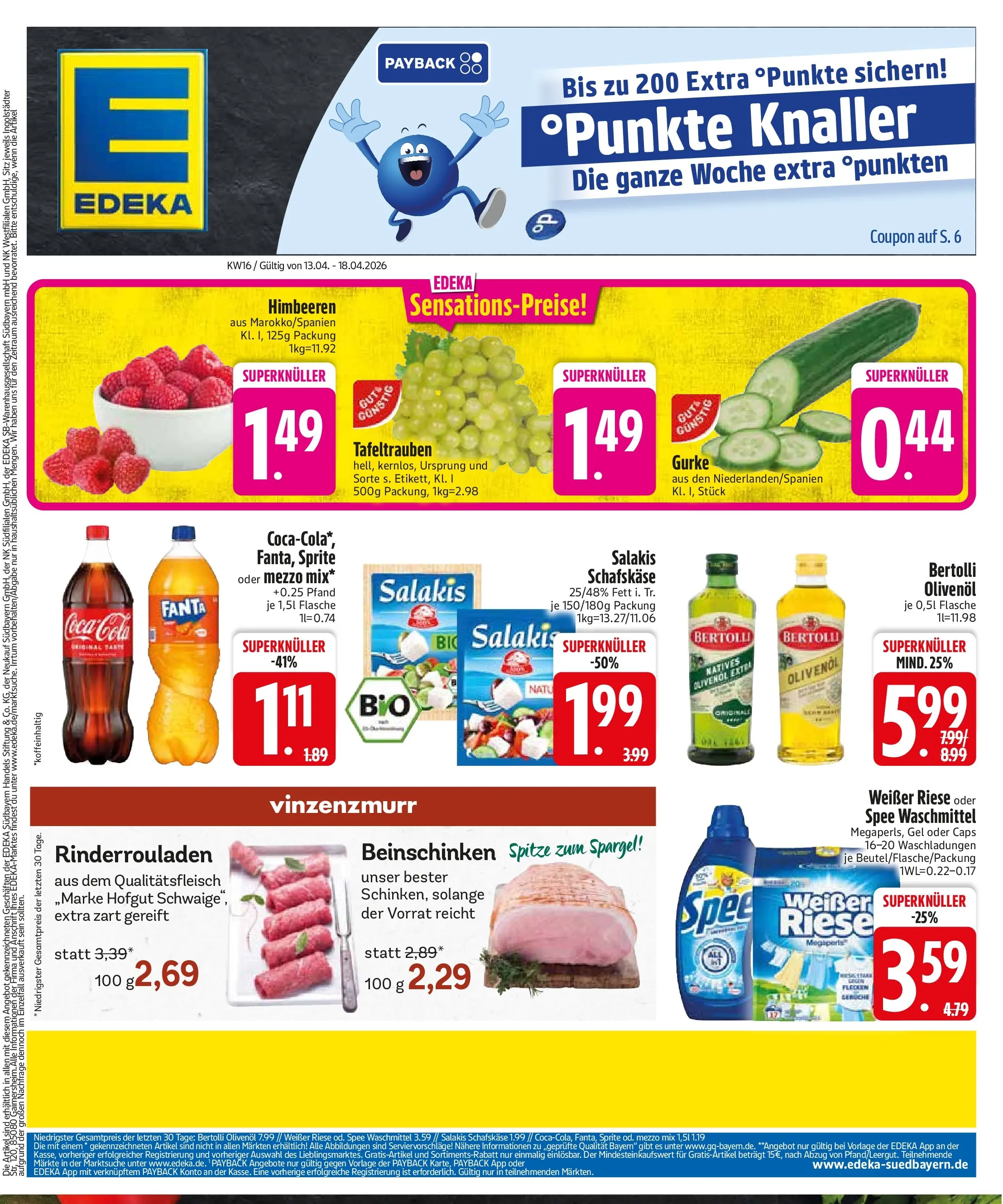 Edeka prospekt München	 (ab 13.04.2026) » Angebote Online | Seite: 3 | Produkte: Fanta, Cola, Olivenol, Oder mezzo mix