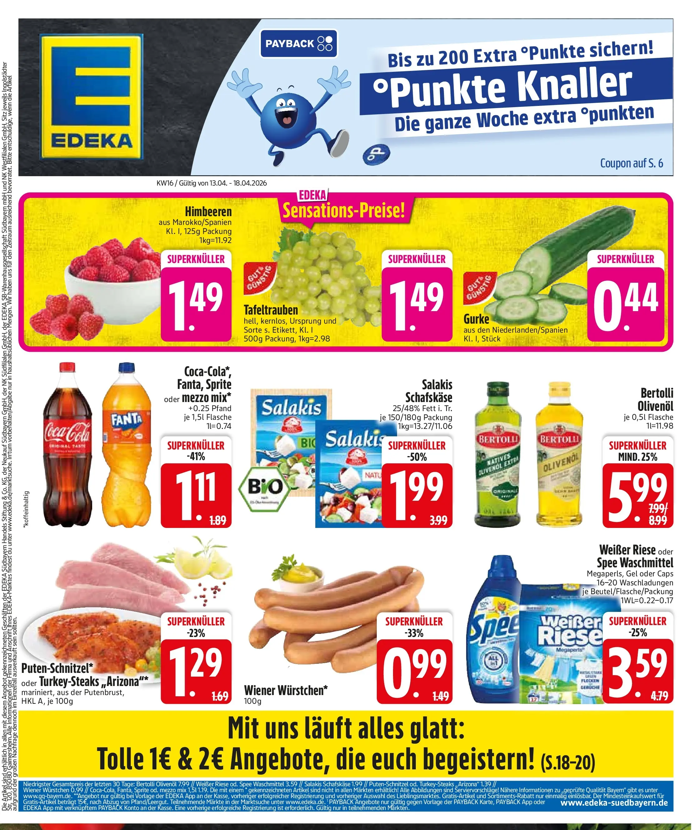 Edeka prospekt Zwiesel	 (ab 13.04.2026) » Angebote Online | Seite: 3 | Produkte: Cola, Waschmittel, Putenschnitzel, Salakis