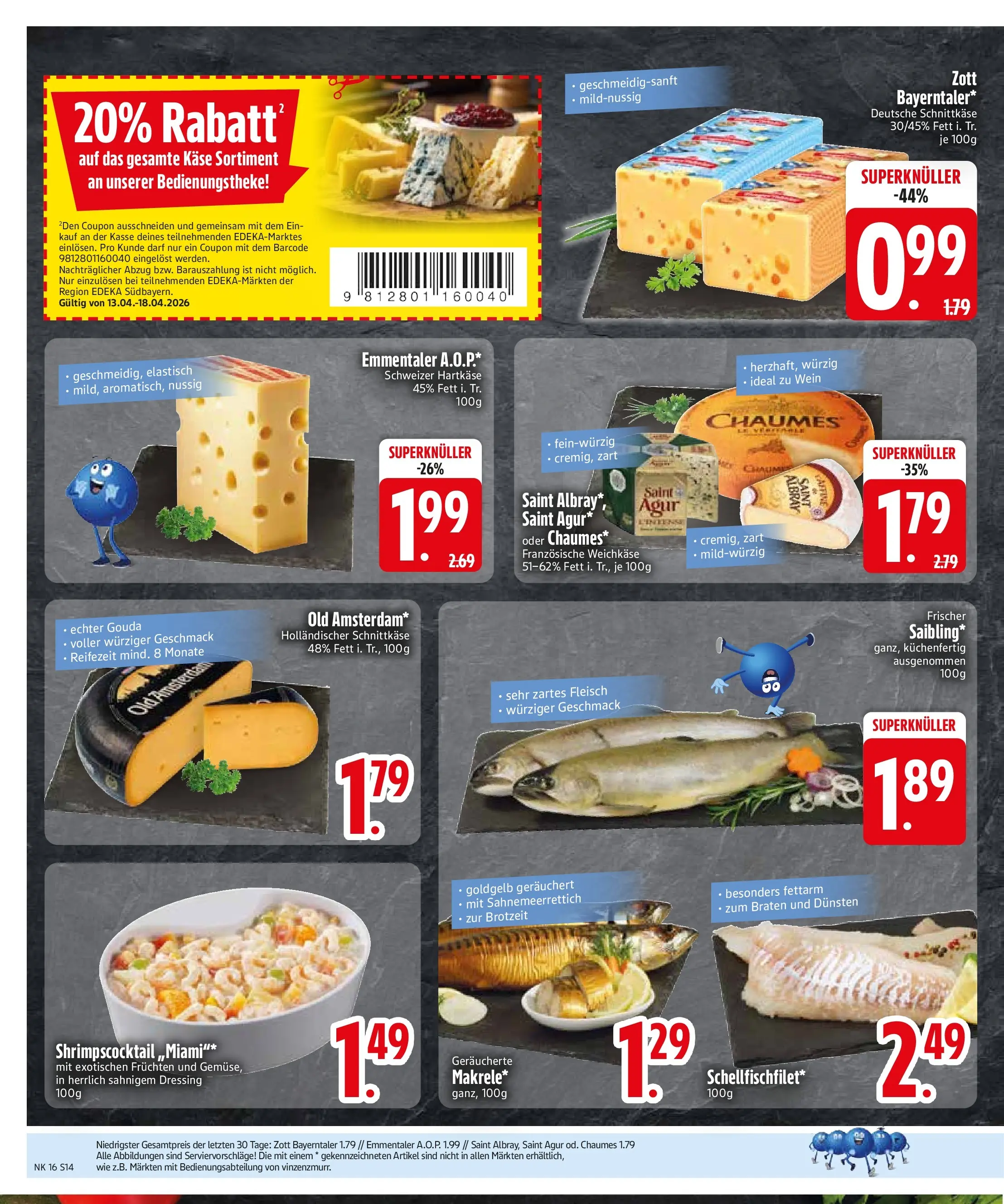 Edeka prospekt Zwiesel	 (ab 13.04.2026) » Angebote Online | Seite: 16 | Produkte: Gouda, Dressing, Wein, Fleisch