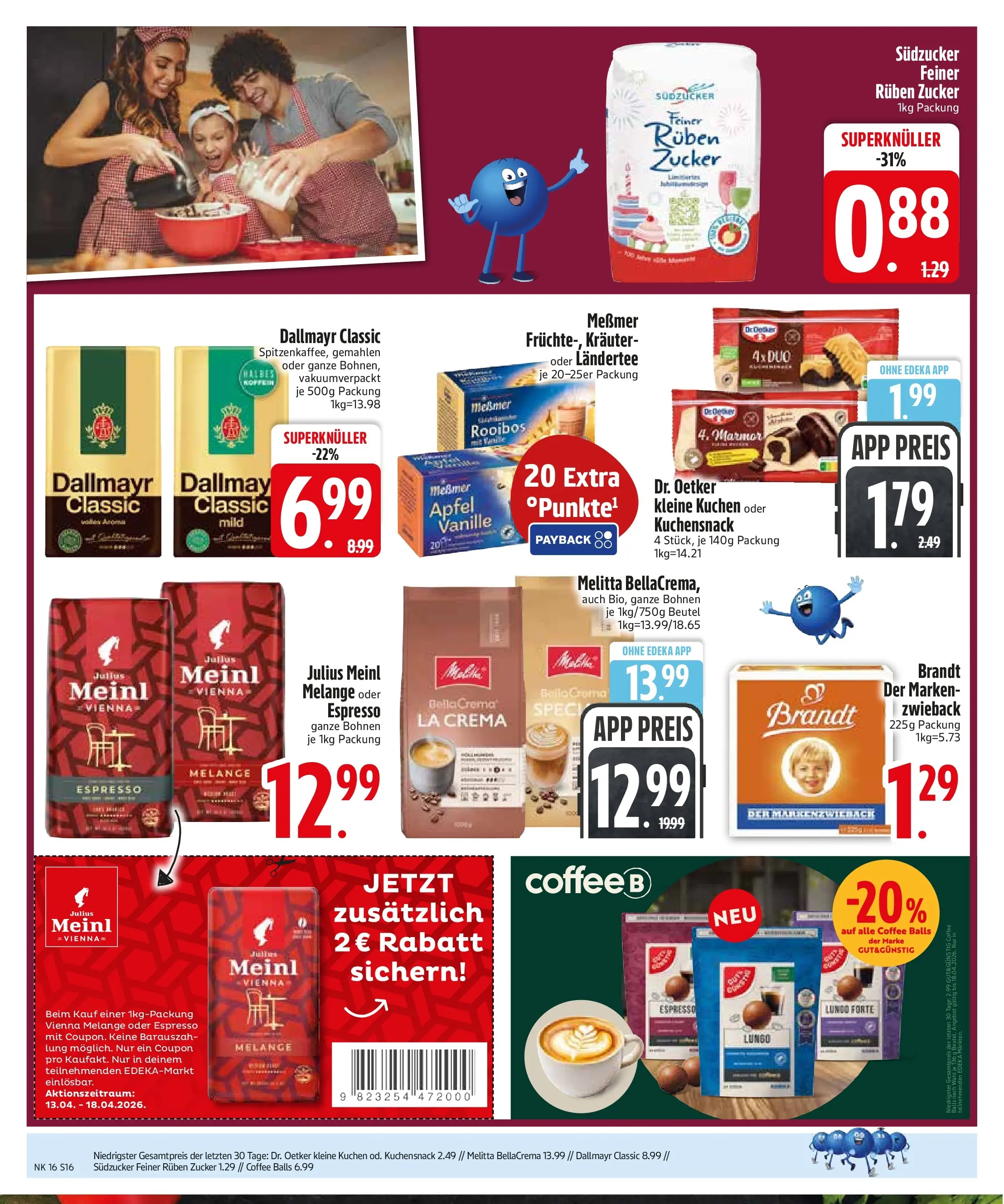Edeka prospekt Zwiesel	 (ab 13.04.2026) » Angebote Online | Seite: 18 | Produkte: Melitta, Messmer, Äpfel, Zucker