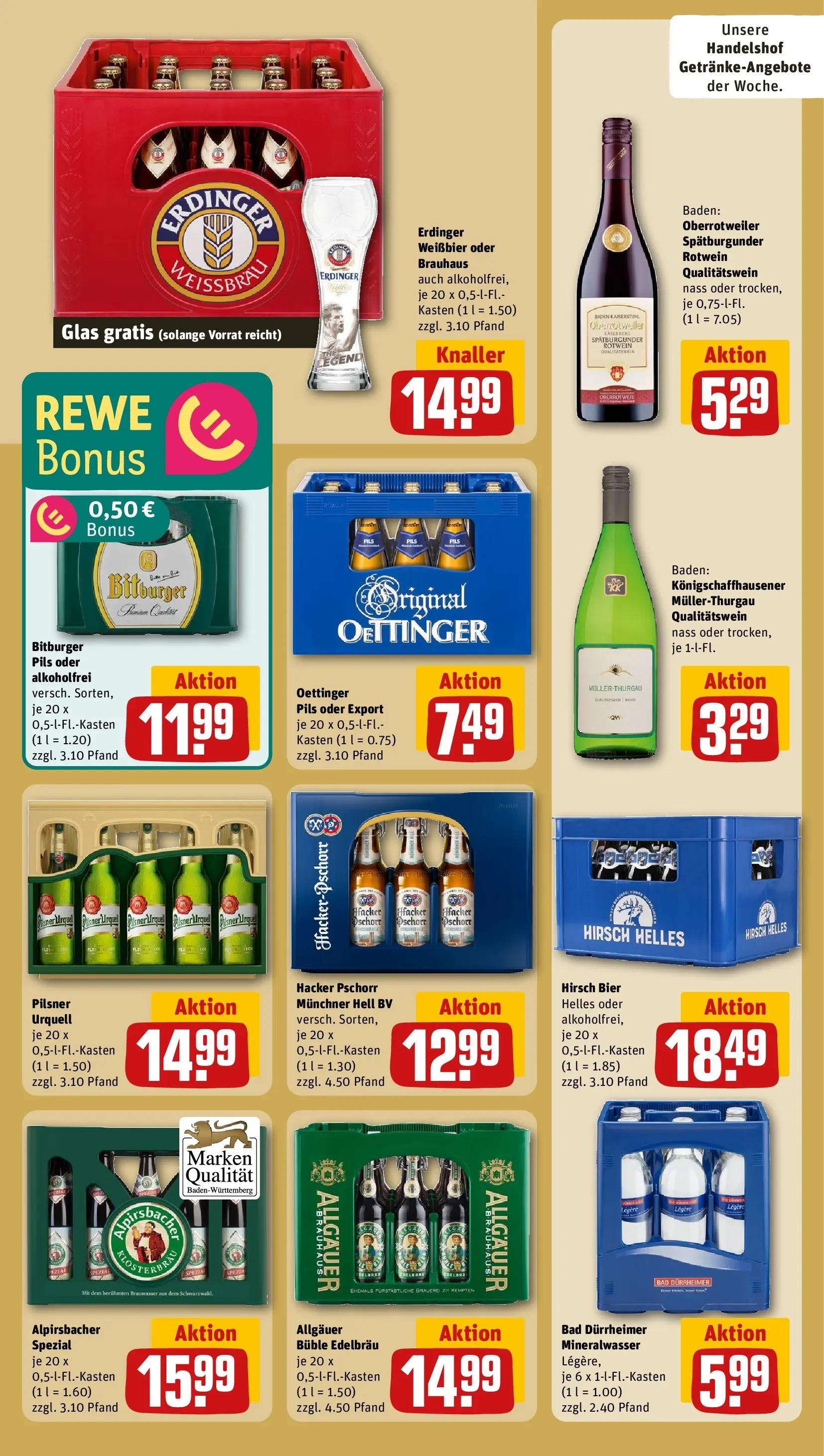 REWE Prospekt ab 20.04.2026 zum Blättern » Angebote | Seite: 27 | Produkte: Bitburger, Rotwein, Bad, Oettinger