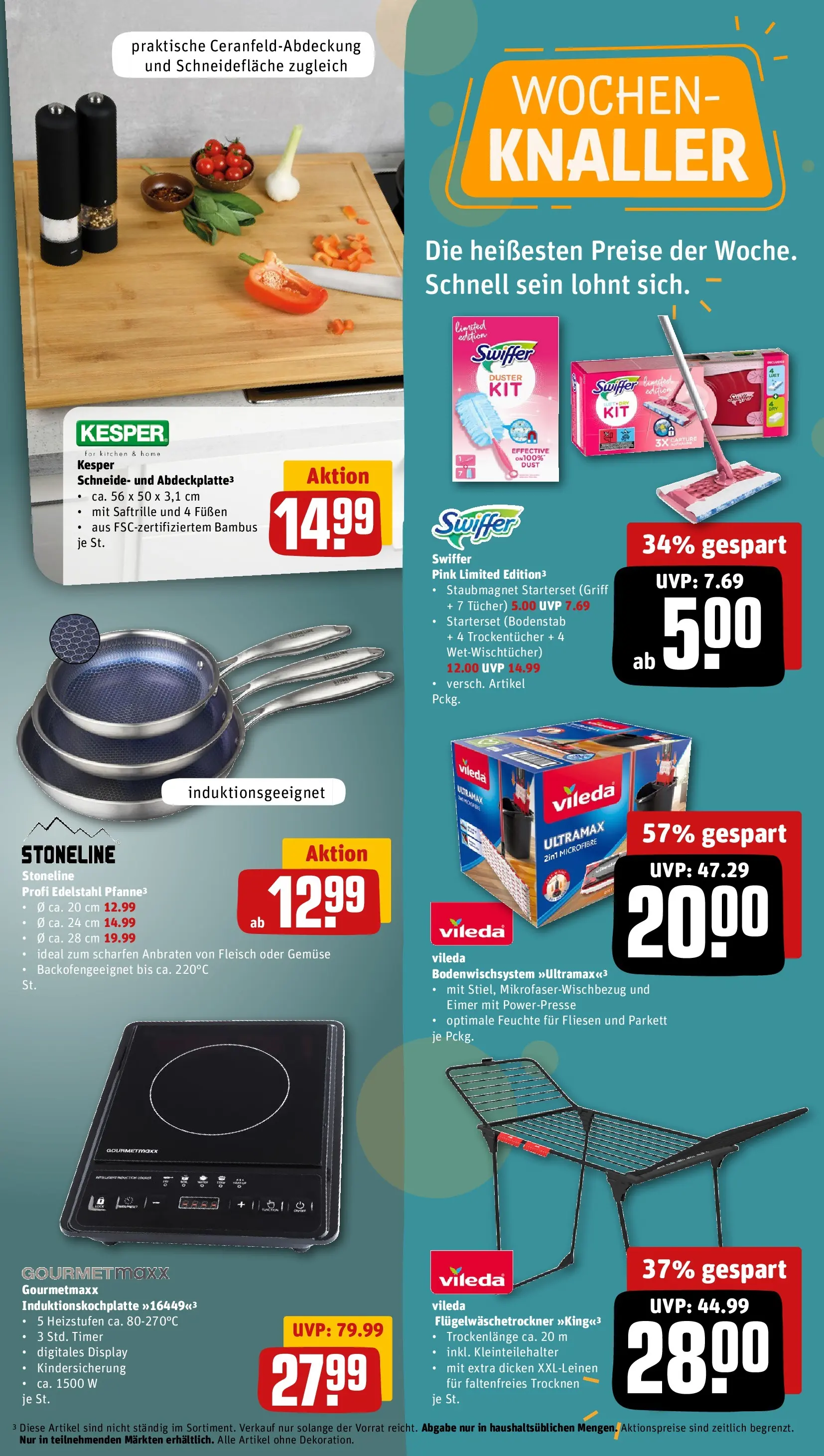 REWE Prospekt ab 20.04.2026 zum Blättern » Angebote | Seite: 33 | Produkte: Gemüse, Swiffer, Fleisch