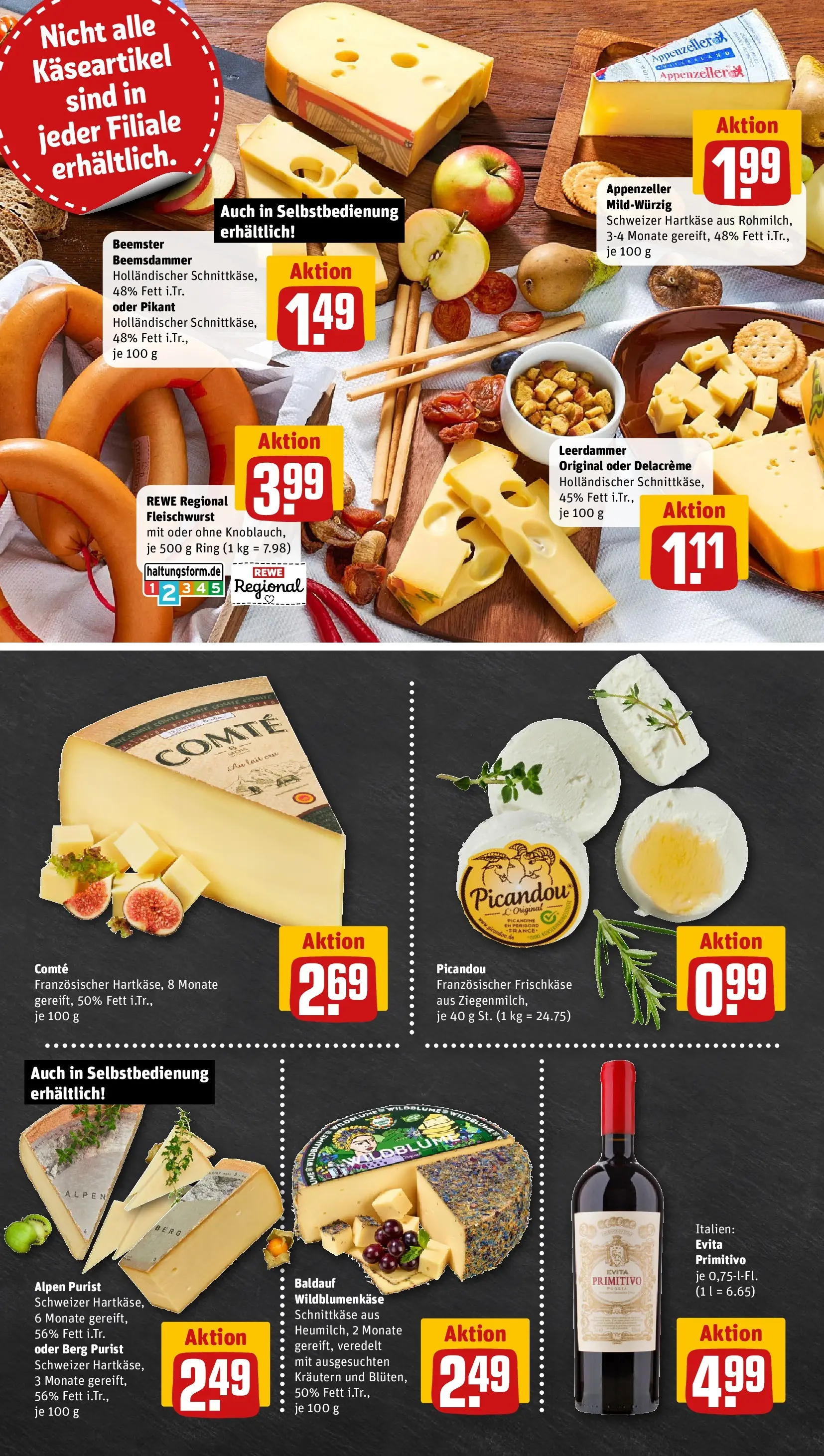 REWE Prospekt ab 20.04.2026 zum Blättern » Angebote | Seite: 9 | Produkte: Leerdammer, Frischkase
