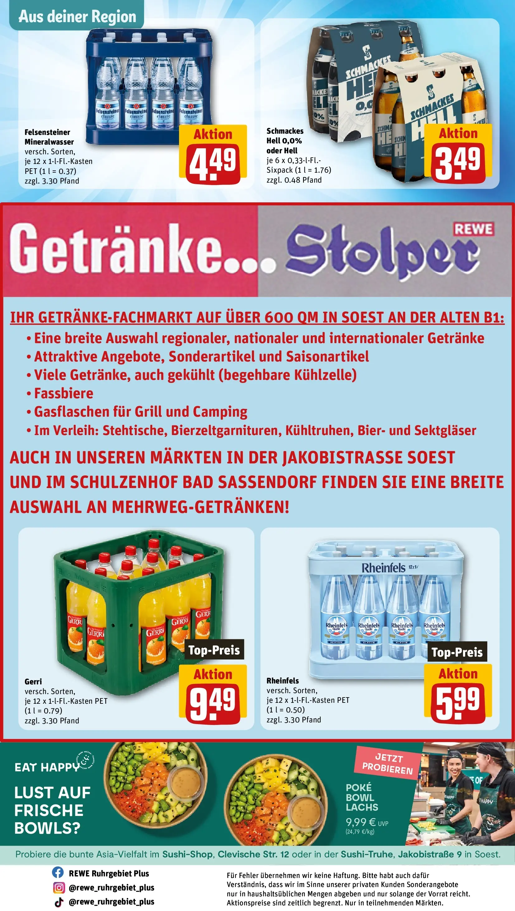 REWE Prospekt ab 20.04.2026 zum Blättern » Angebote | Seite: 30 | Produkte: Grill, Bier, Bad, Lachs