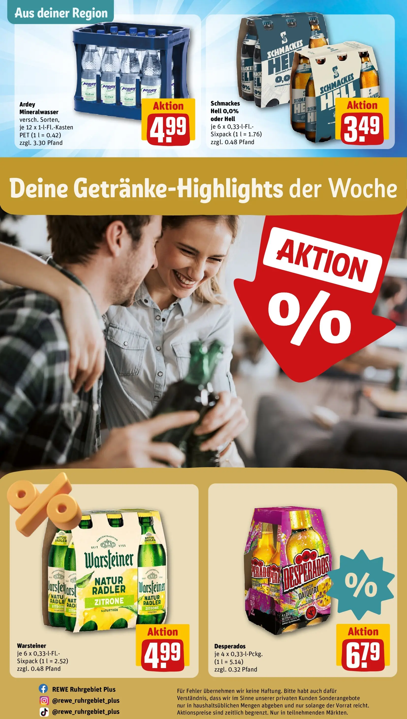 REWE Prospekt ab 20.04.2026 zum Blättern » Angebote | Seite: 30 | Produkte: Mineralwasser, Radler, Zitrone, Desperados