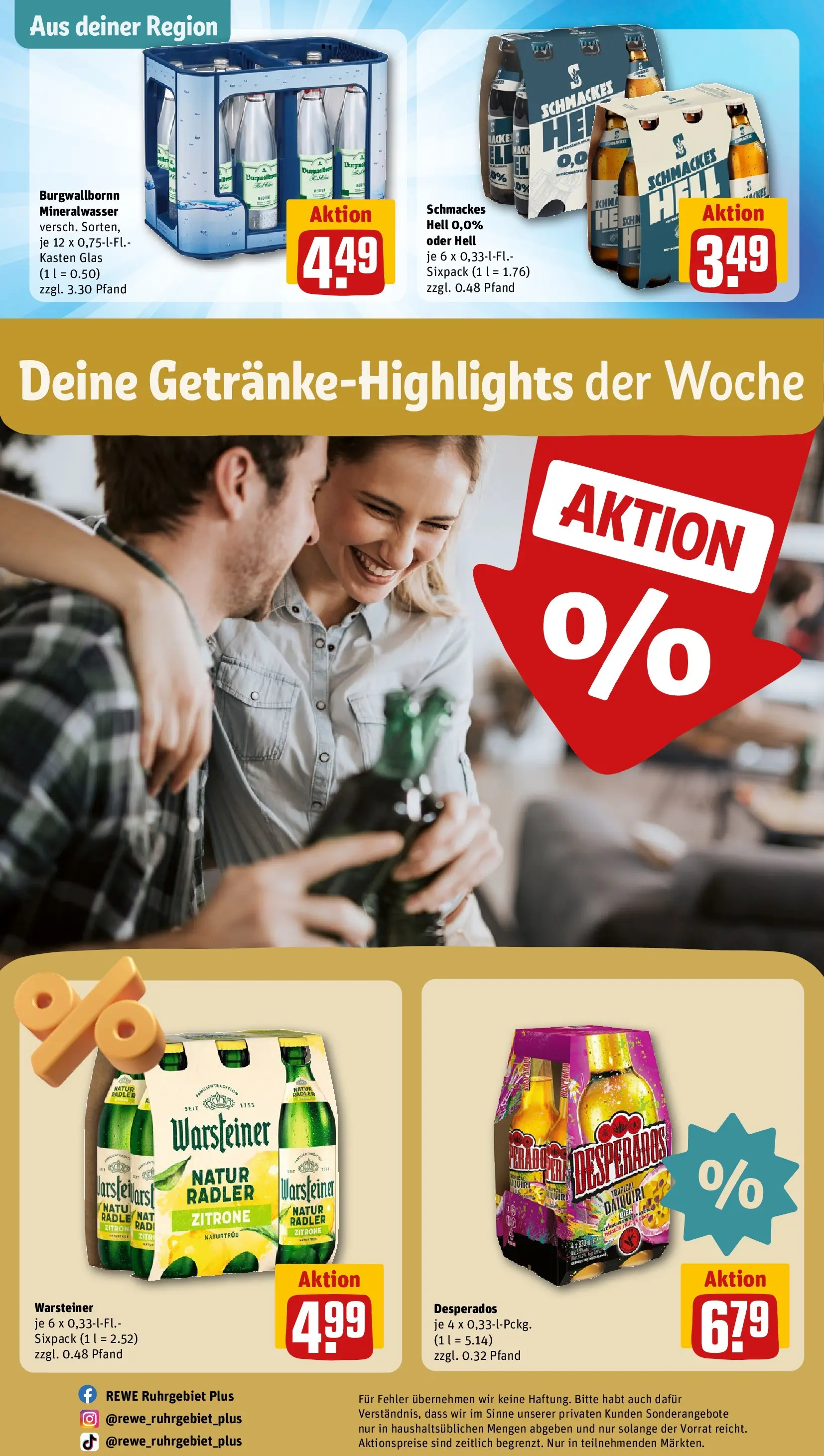 REWE Prospekt ab 20.04.2026 zum Blättern » Angebote | Seite: 30 | Produkte: Bier, Mineralwasser, Radler, Desperados