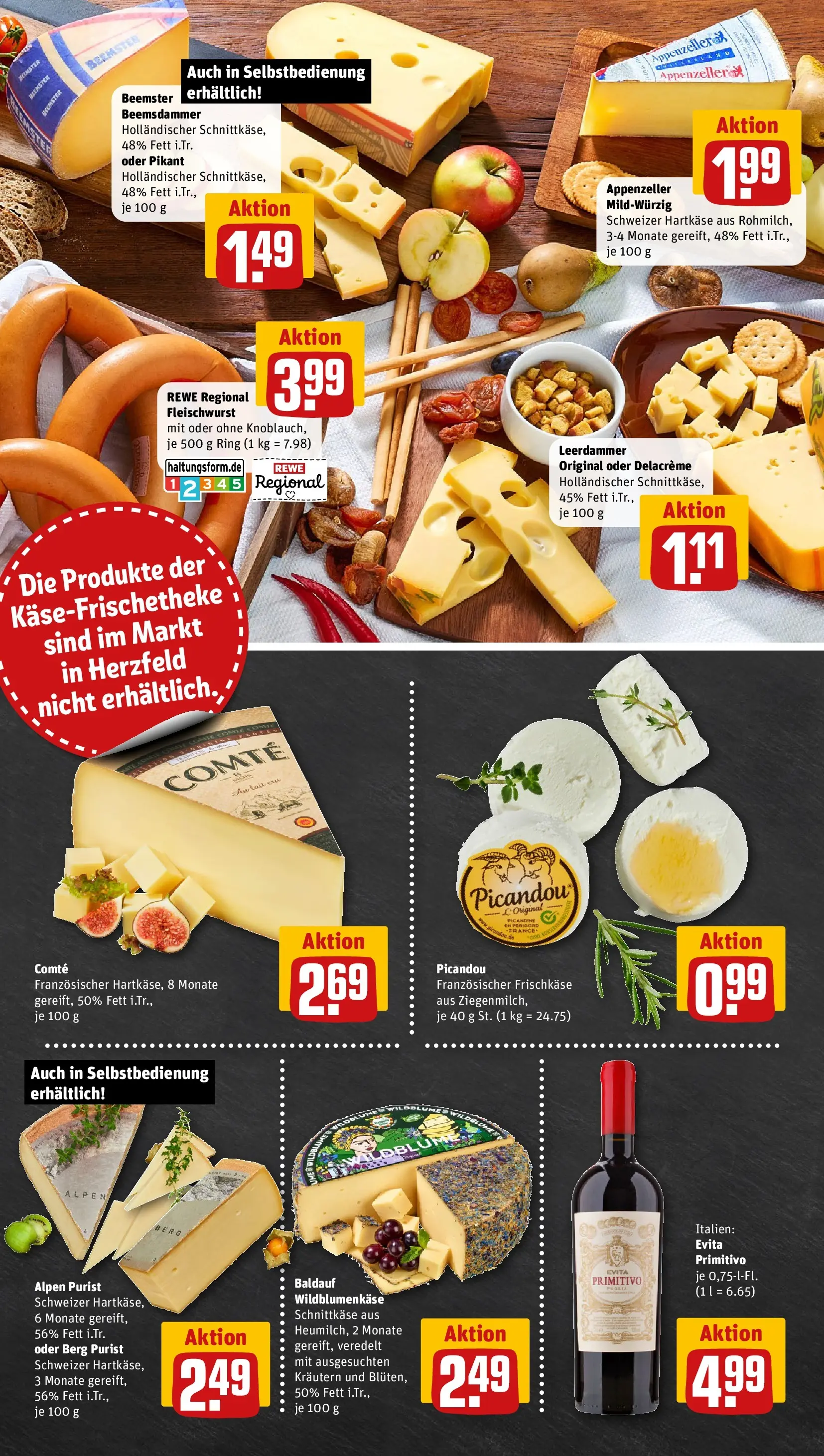 REWE Prospekt ab 20.04.2026 zum Blättern » Angebote | Seite: 9 | Produkte: Leerdammer, Frischkase
