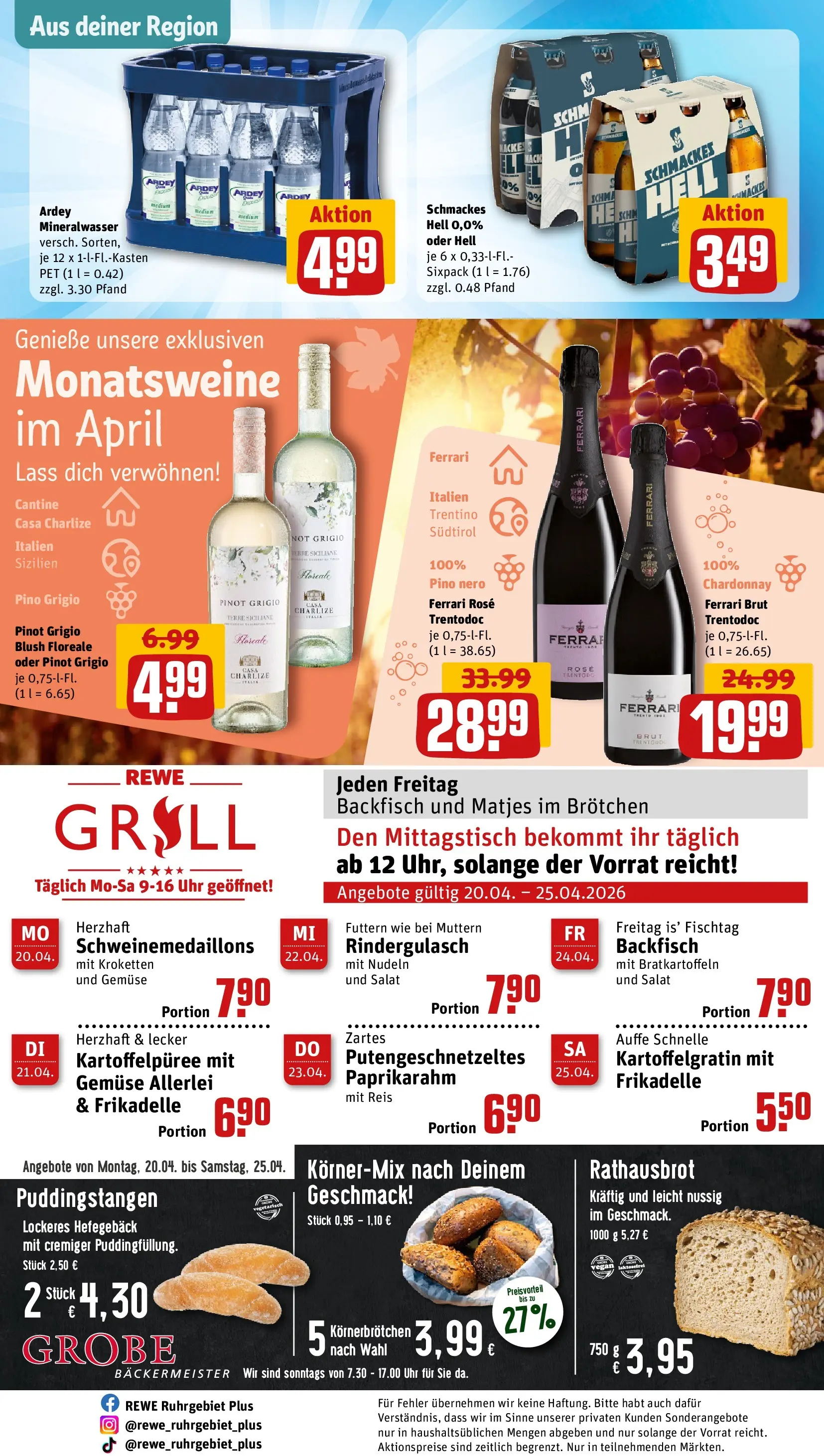REWE Prospekt ab 20.04.2026 zum Blättern » Angebote | Seite: 30 | Produkte: Grill, Gemüse, Reis, Nudeln