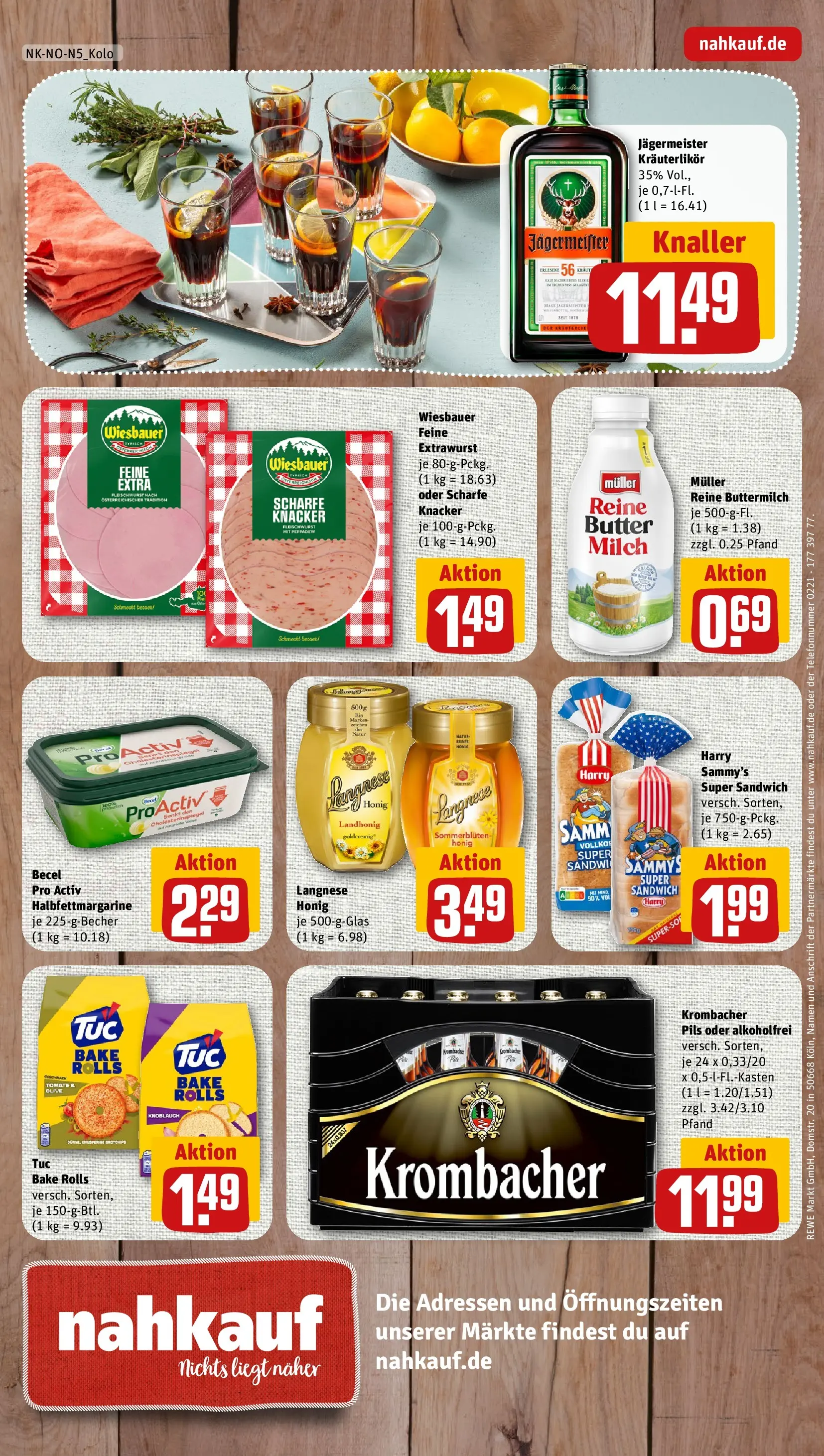 REWE Prospekt ab 20.04.2026 zum Blättern » Angebote | Seite: 8 | Produkte: Margarine, Knoblauch, Kraut, Krombacher