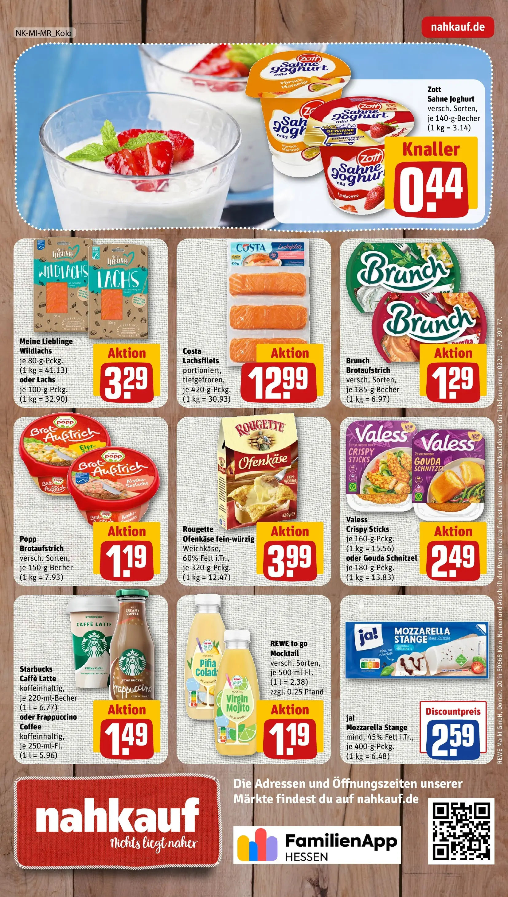 REWE Prospekt ab 20.04.2026 zum Blättern » Angebote | Seite: 8 | Produkte: Eier, Gouda, Starbucks, Brot