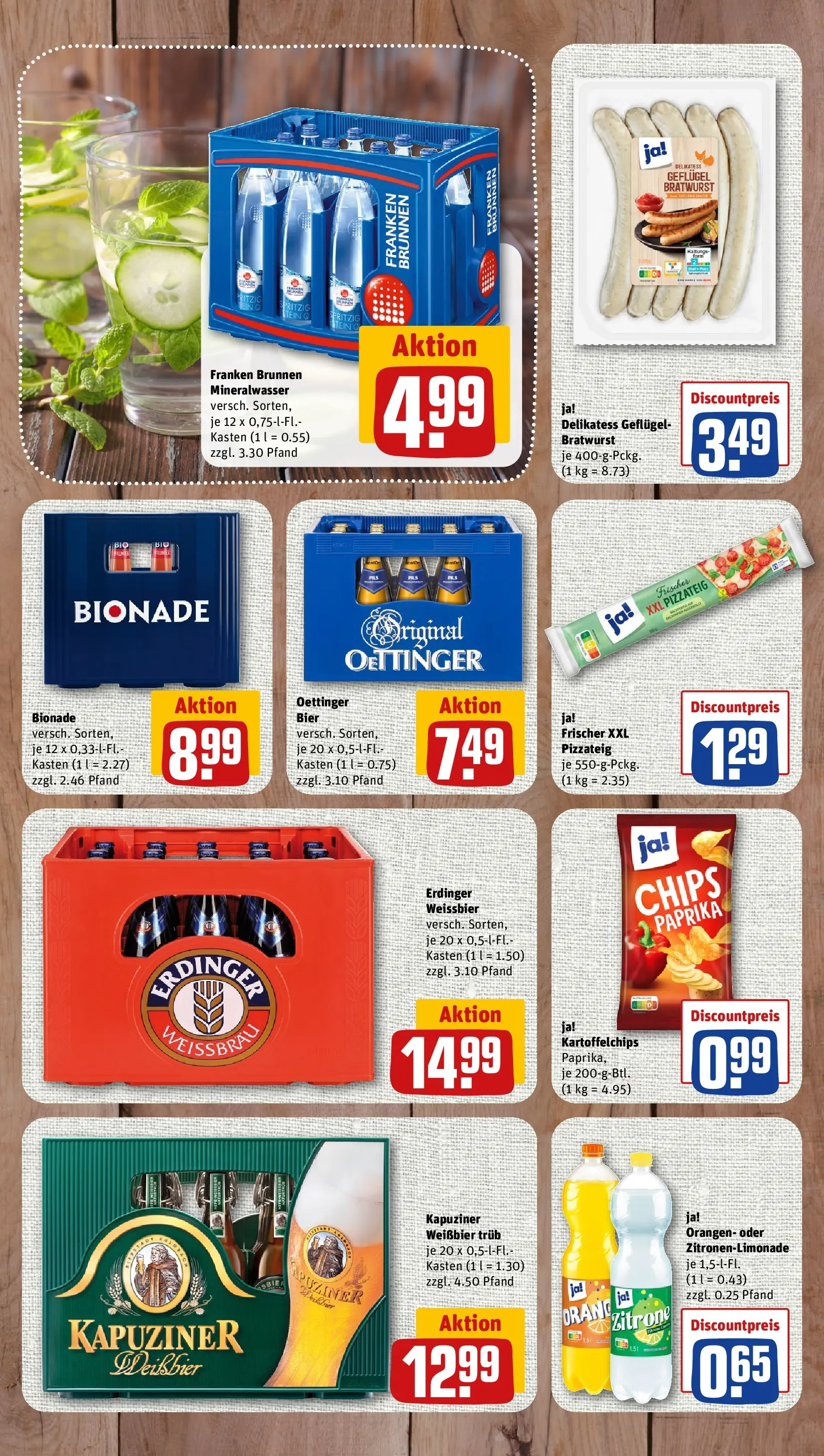 REWE Prospekt ab 20.04.2026 zum Blättern » Angebote | Seite: 7 | Produkte: Erdinger, Bier, Oettinger, Pizza