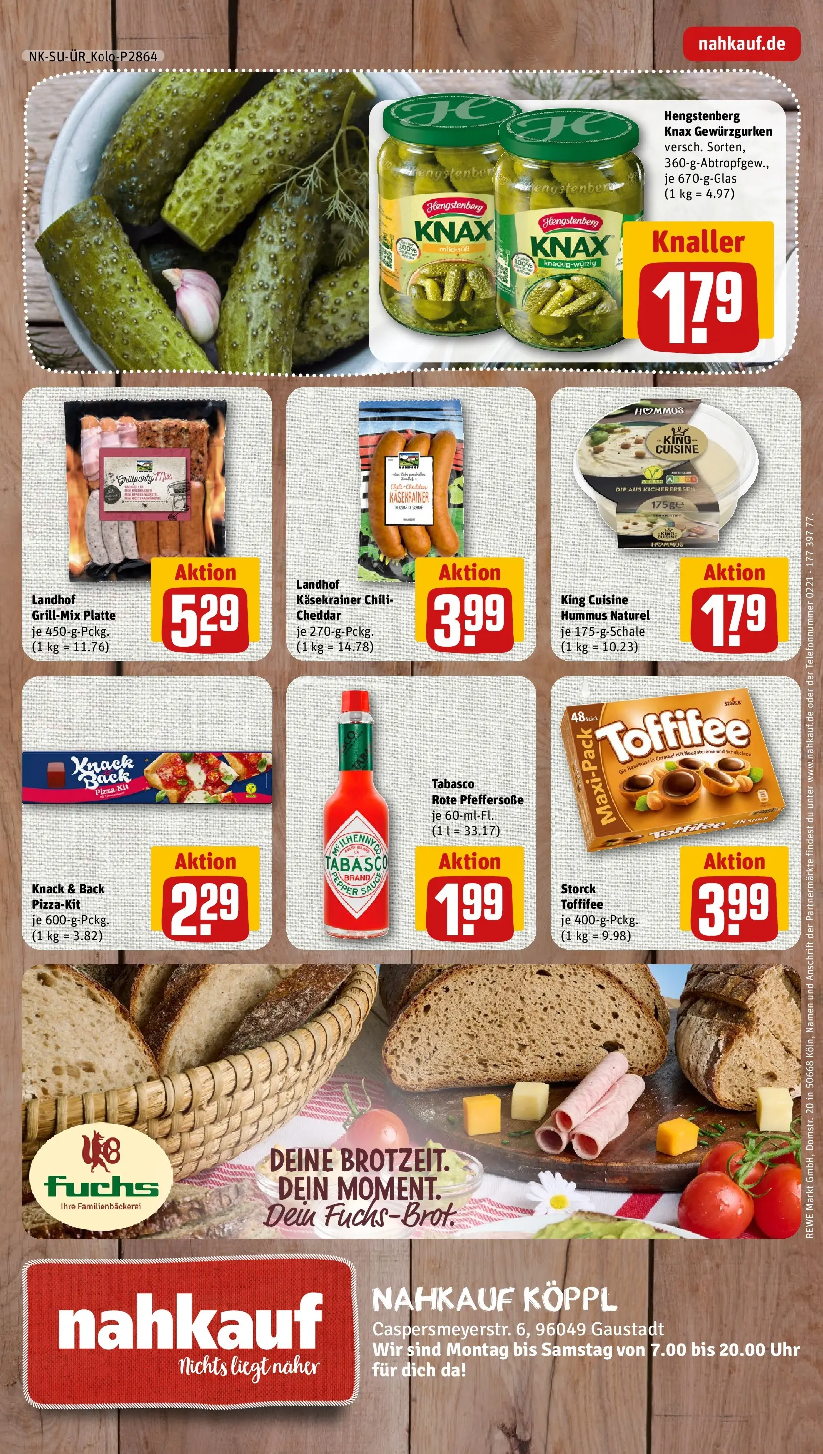 REWE Prospekt ab 20.04.2026 zum Blättern » Angebote | Seite: 8 | Produkte: Schokolade, Toffifee, Pizza, Uhr