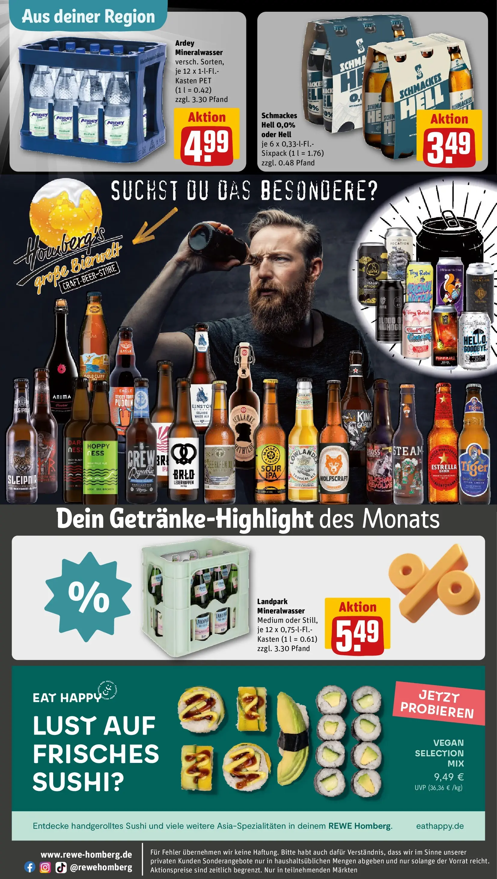 REWE Prospekt ab 20.04.2026 zum Blättern » Angebote | Seite: 31 | Produkte: Mineralwasser