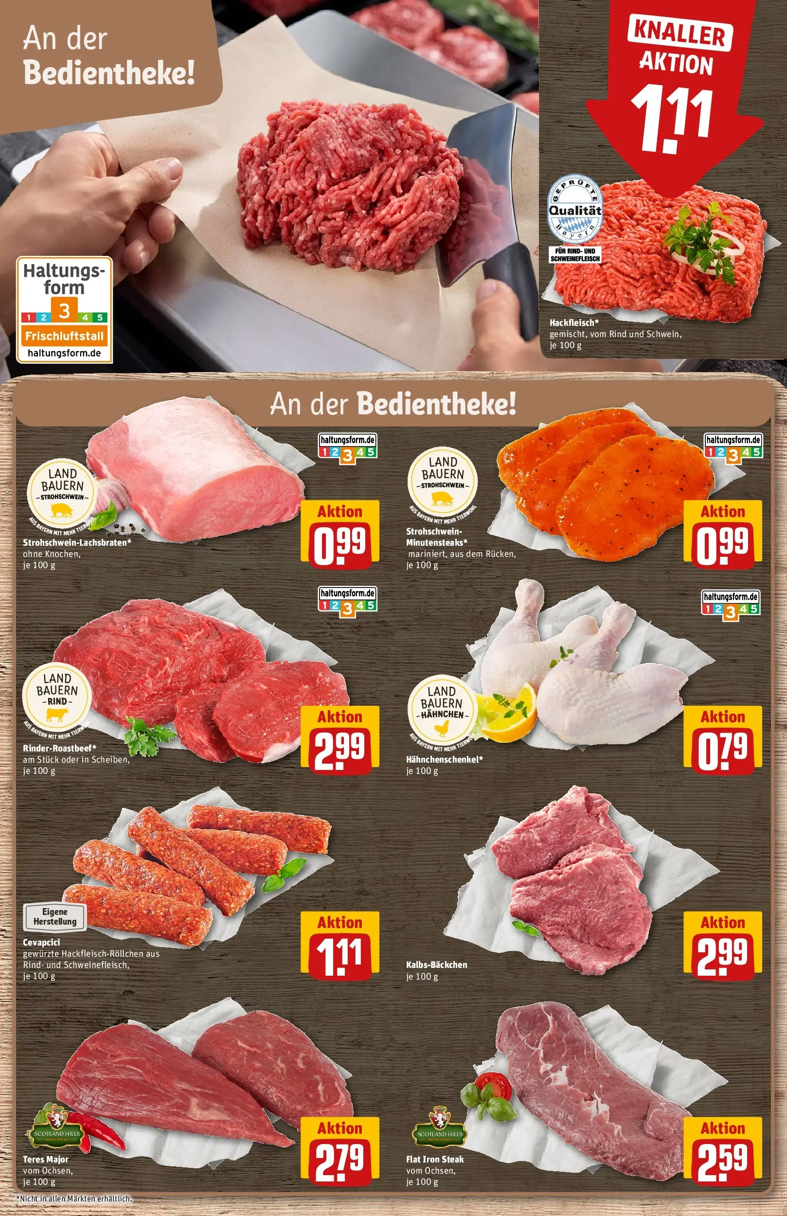 REWE Prospekt ab 20.04.2026 zum Blättern » Angebote | Seite: 15 | Produkte: Hahnchen, Cevapcici, Schweinefleisch, Steak