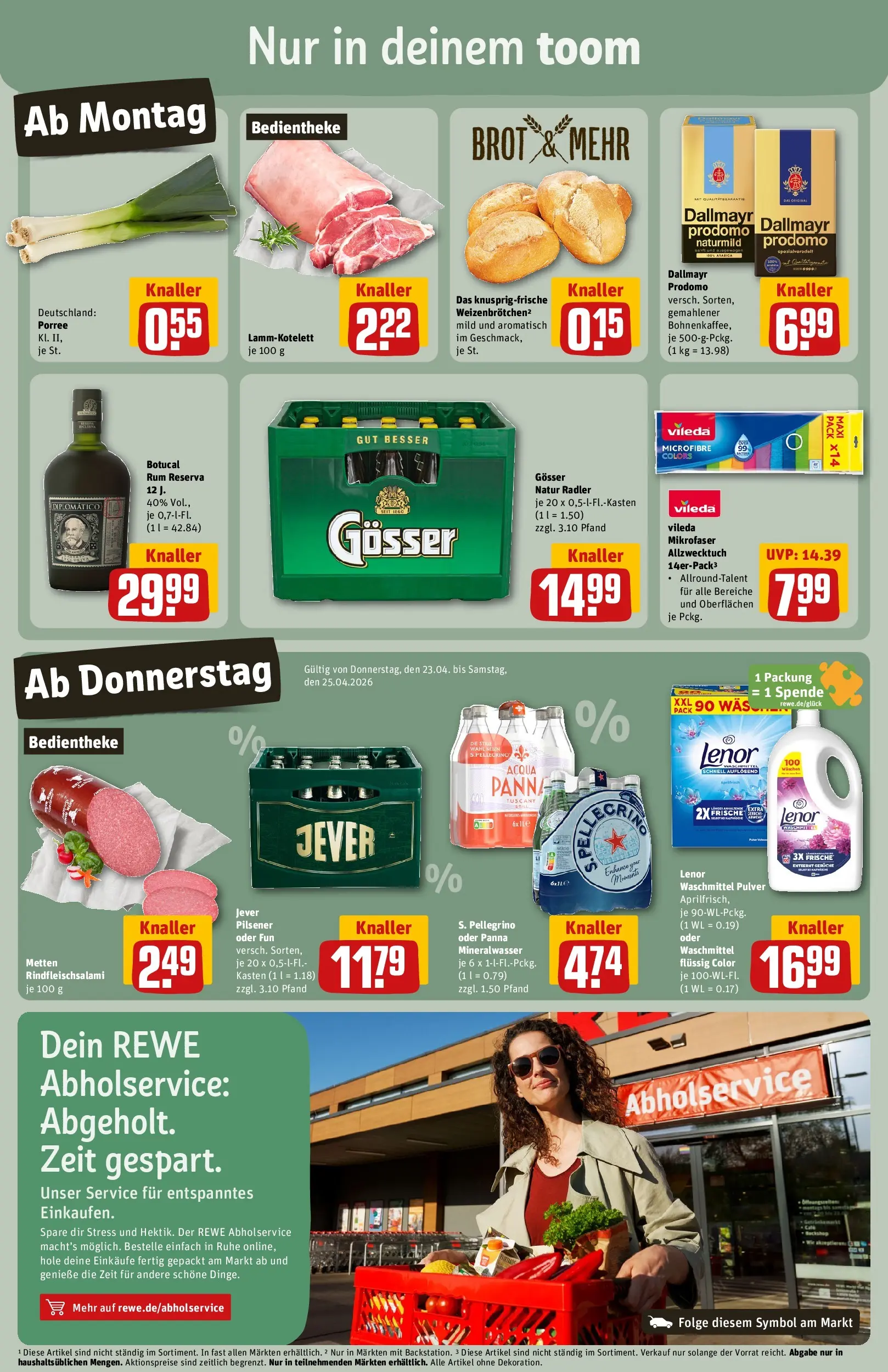 REWE Prospekt ab 20.04.2026 zum Blättern » Angebote | Seite: 3 | Produkte: Radler, Dallmayr, Jever, Dallmayr prodomo