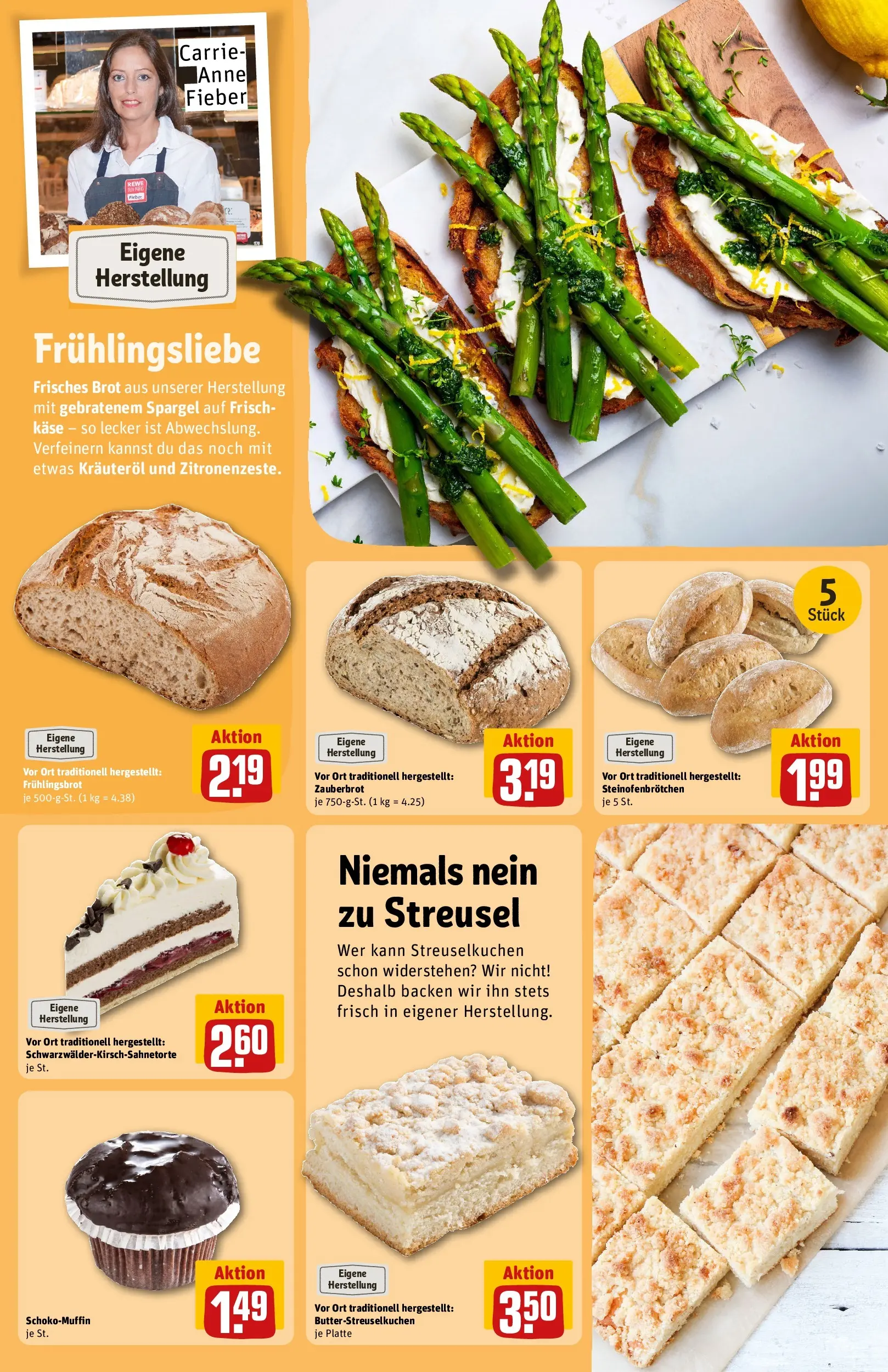 REWE Prospekt ab 20.04.2026 zum Blättern » Angebote | Seite: 16 | Produkte: Käse, Spargel, Brot